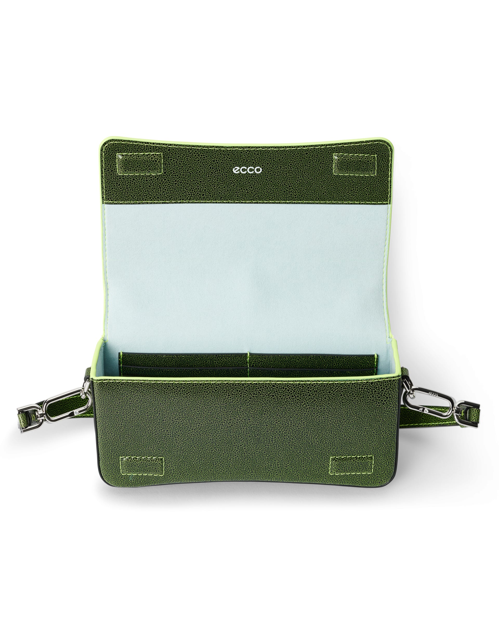 ECCO Pinch Small Cracked レザーショルダーバッグ - グリーン - Inside