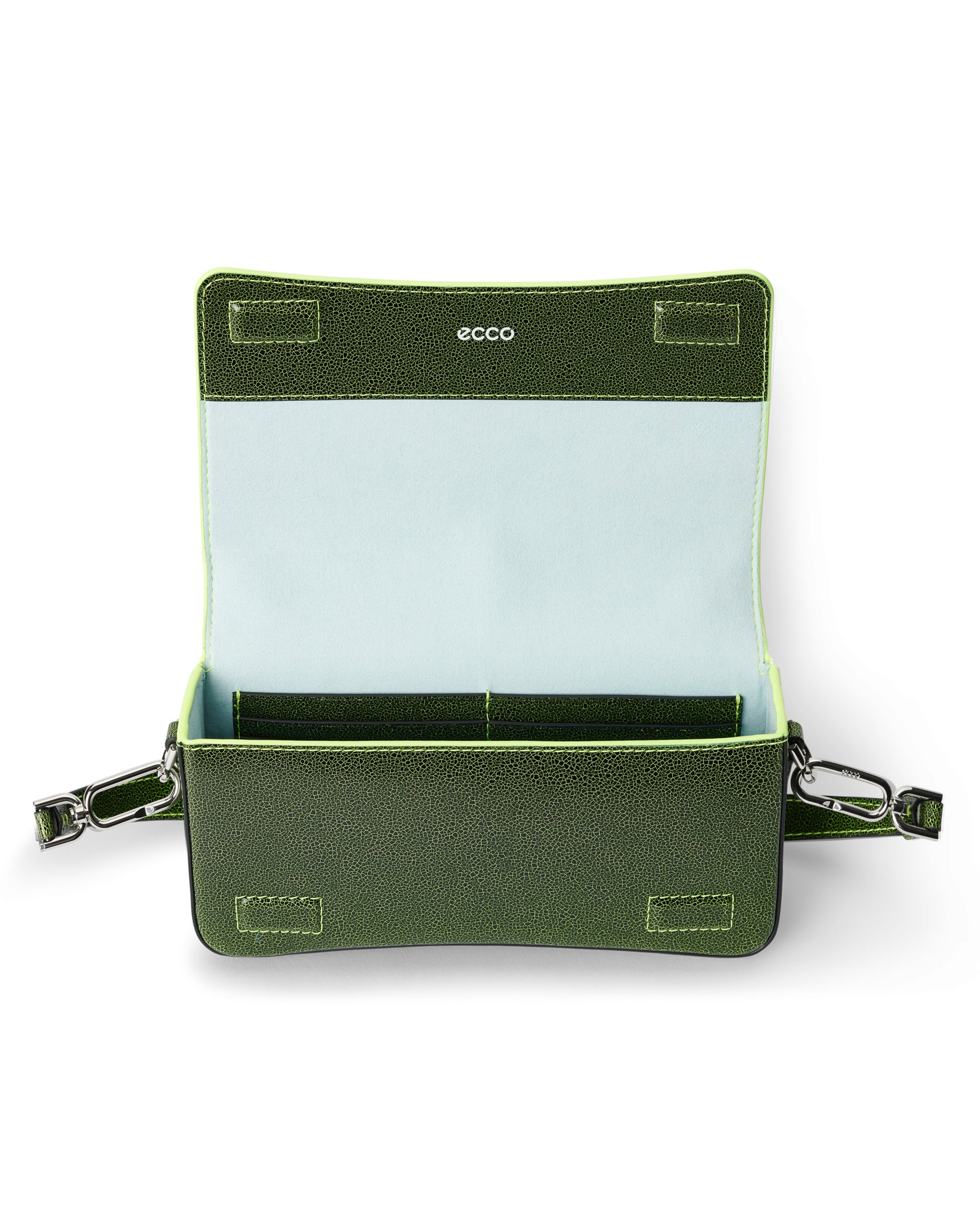 ECCO Pinch Small Cracked レザーショルダーバッグ - グリーン - Inside