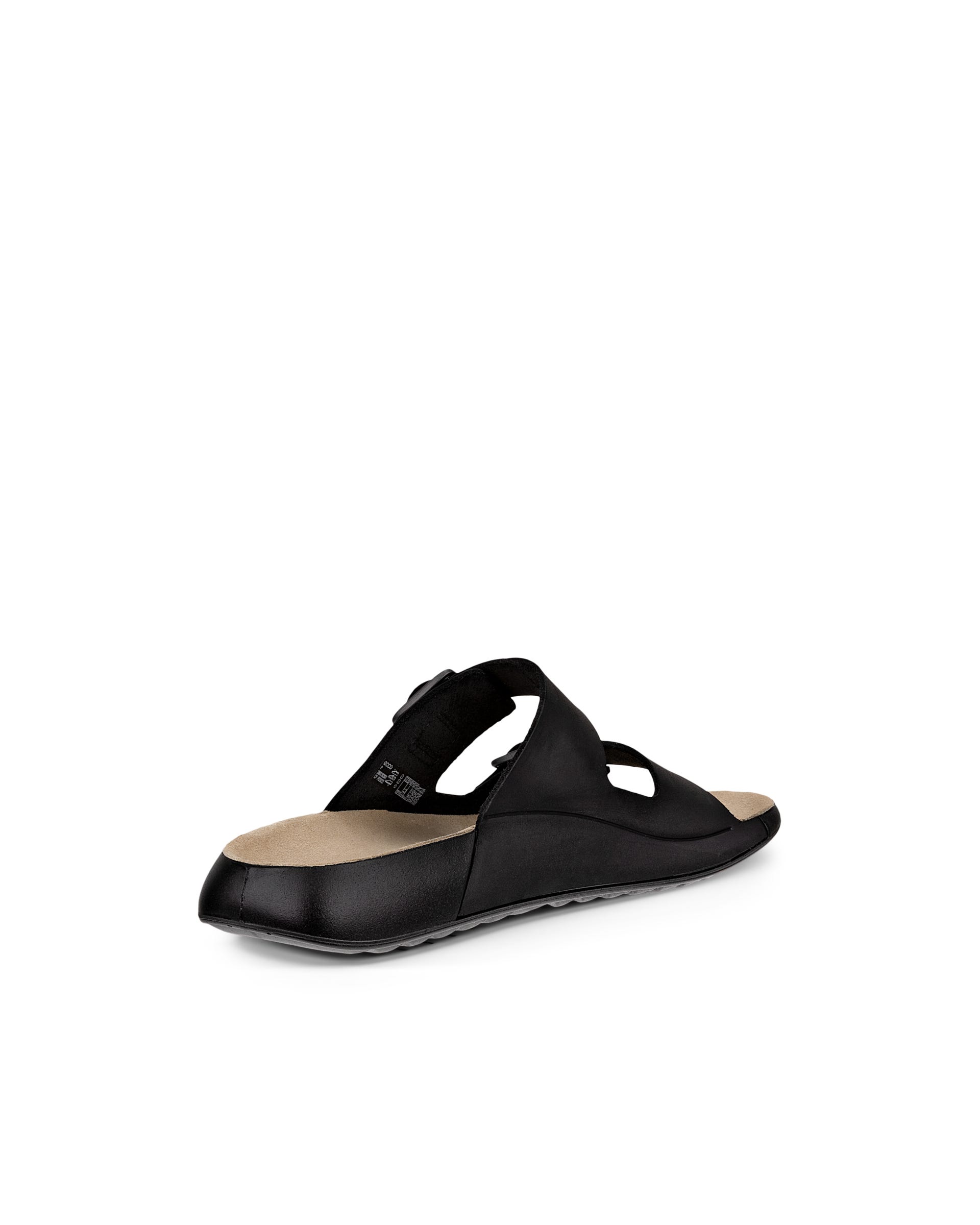 ECCO® COZMO Damen Nubuksandale mit zwei Riemen - Schwarz - Back