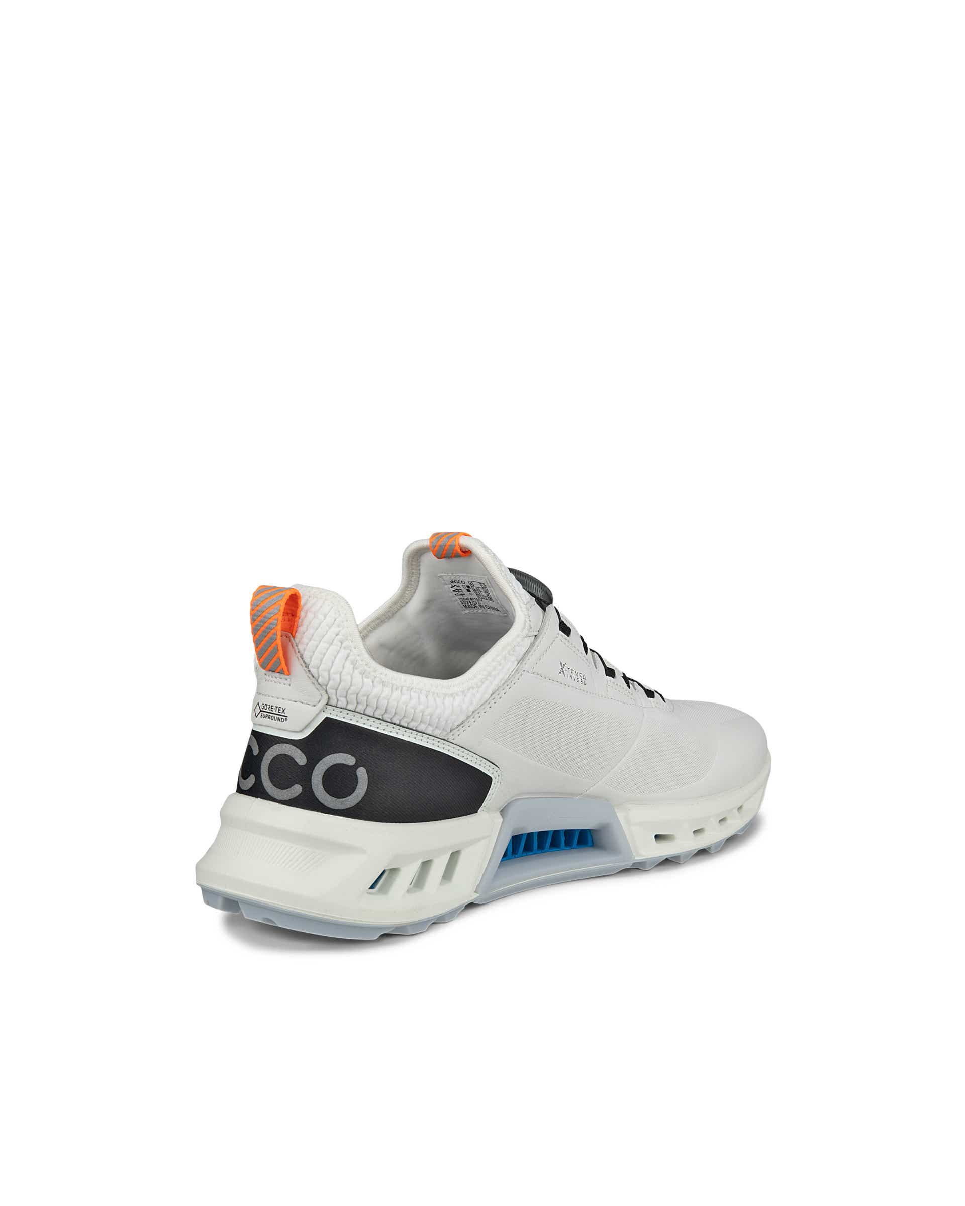 Men's ECCO® Golf Biom C4 Leather Gore-Tex Shoe - White - Back