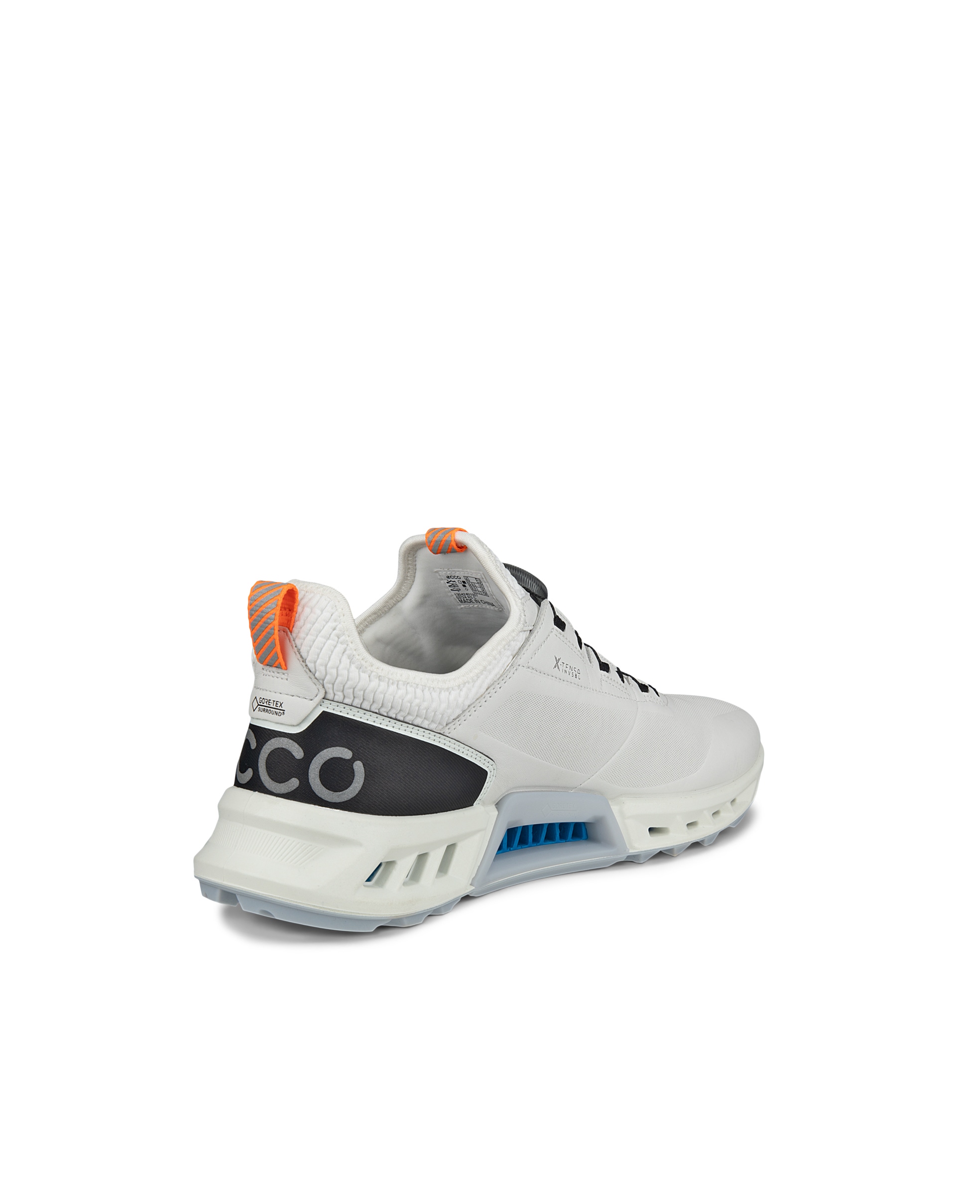 Men's ECCO® Golf Biom C4 Leather Gore-Tex Shoe - White - Back