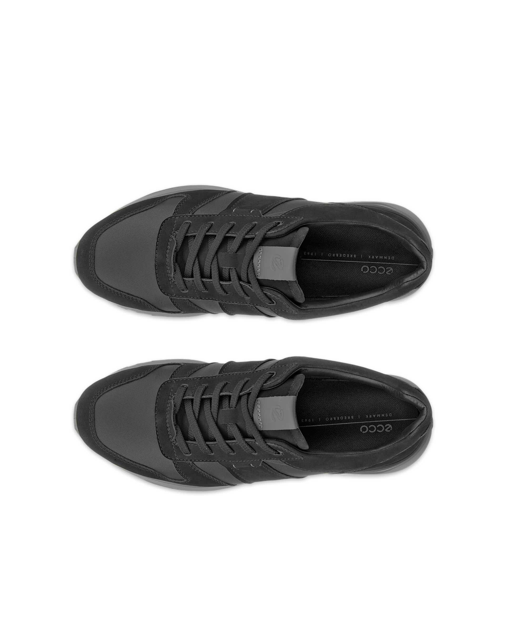 Men's ECCO® ASTIR NEO Leather Sneaker - Black - Top left pair
