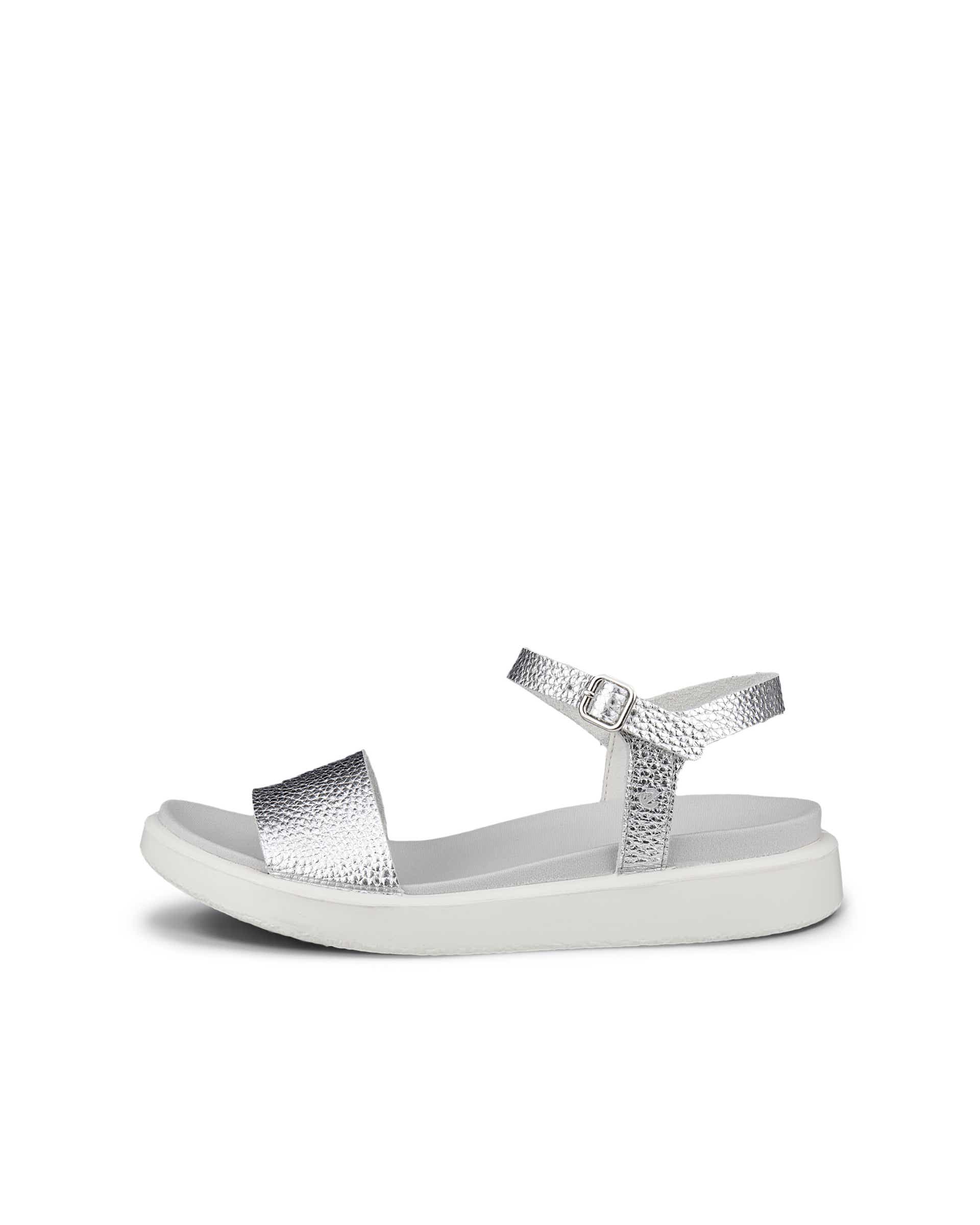 Sandale en cuir Flowt ECCO® pour femmes - Métallique - Outside