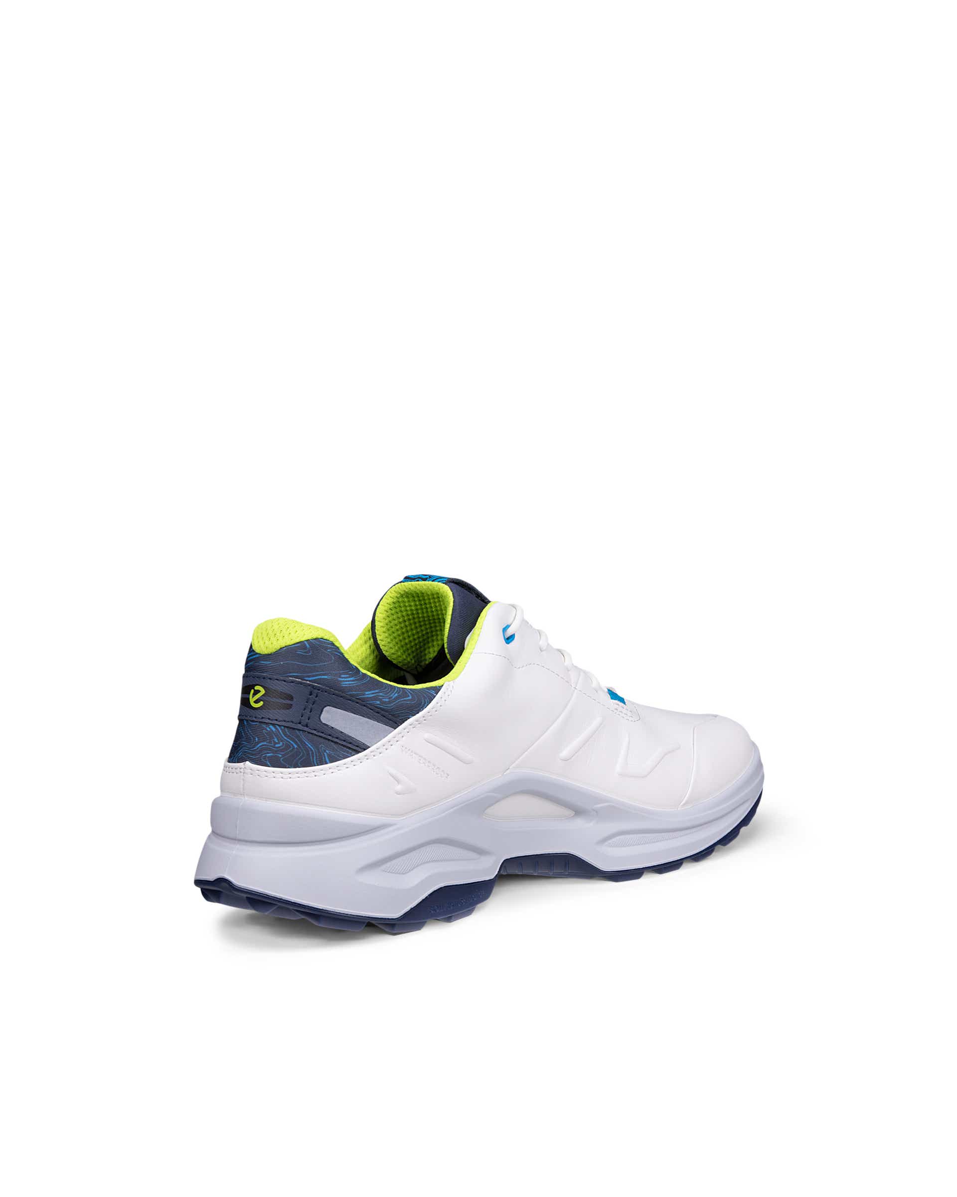 Men's ECCO® Golf Biom H6 Leather Waterproof Golf Shoe - White - Back