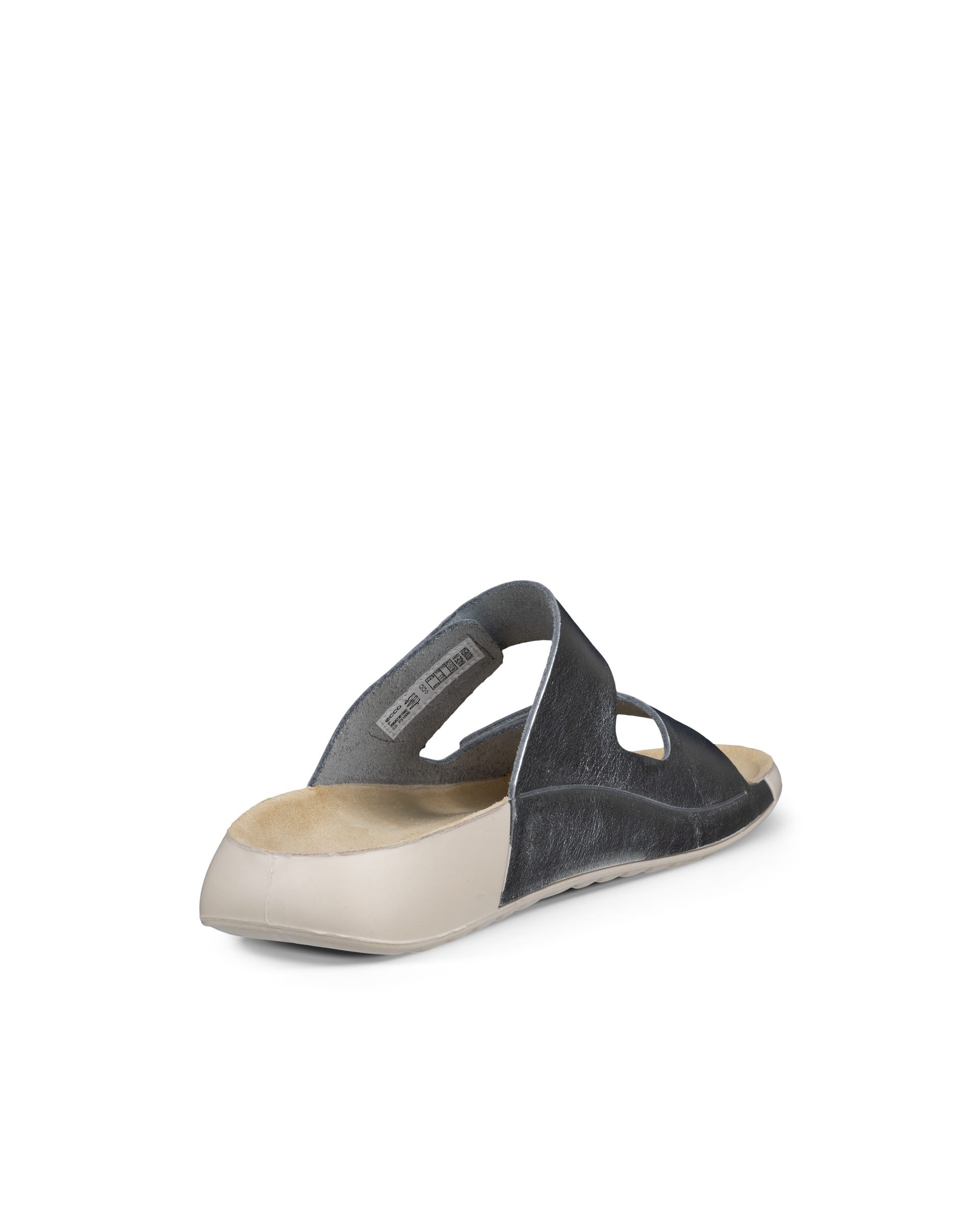 Women's ECCO® Cozmo Leather Two Strap Sandal - Metallics - Back