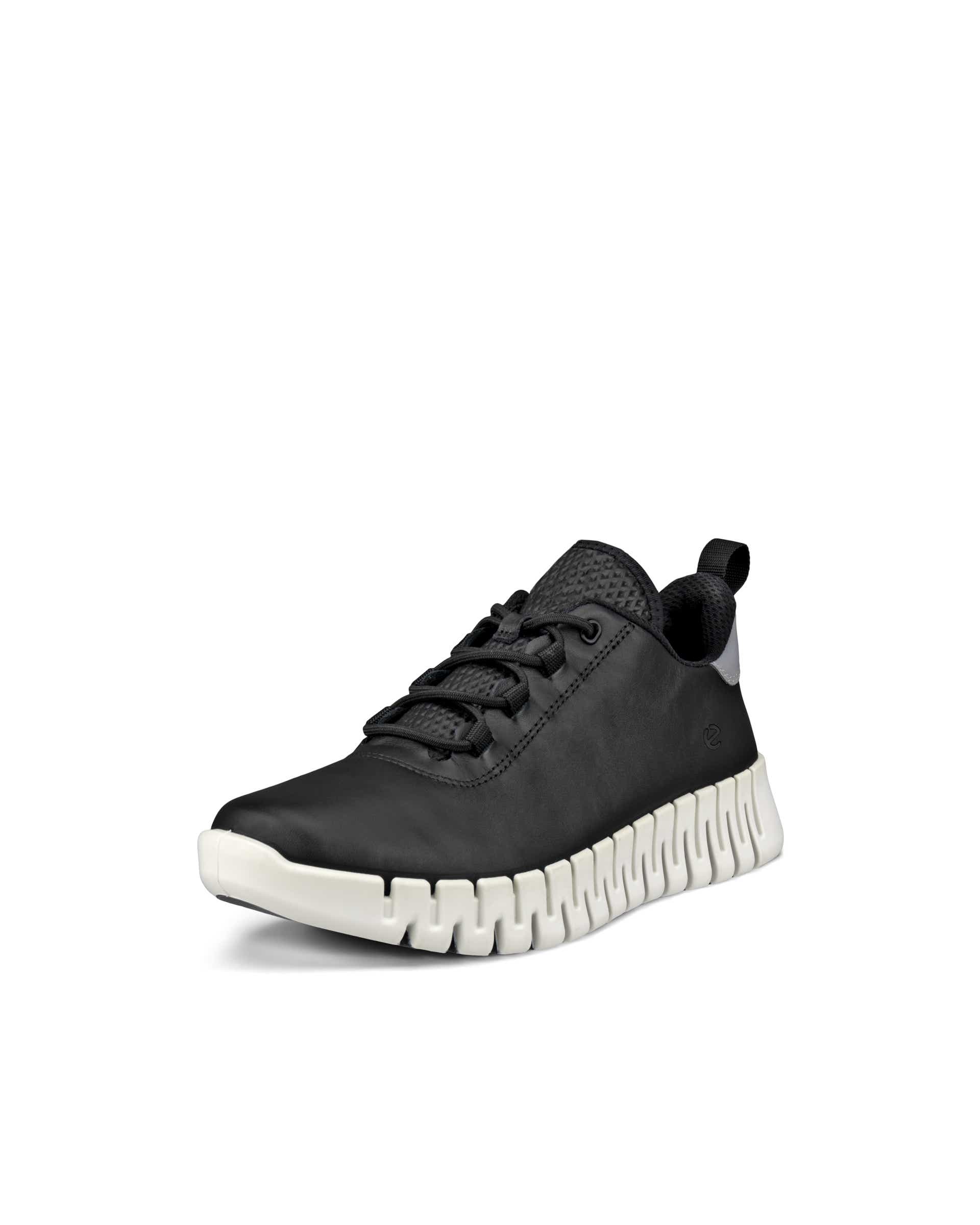 Women's ECCO® Gruuv Leather Sneaker - Black - Main
