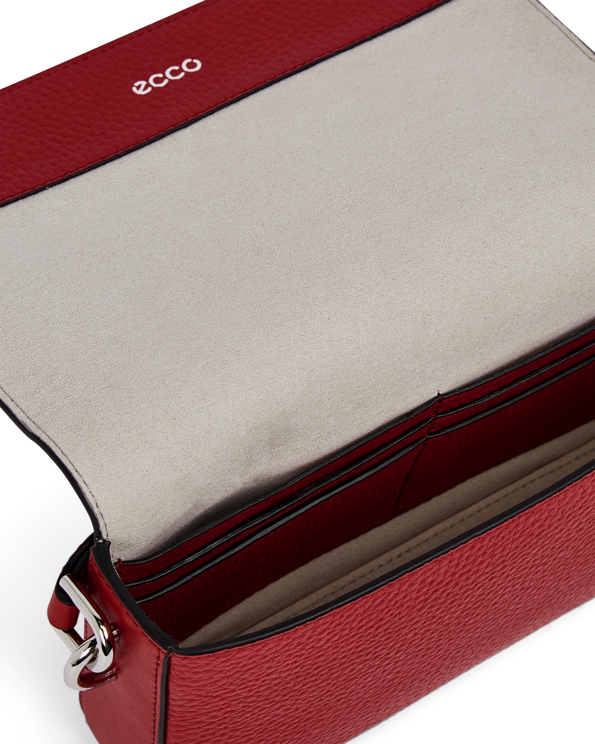 ECCO® Textureblock Leather Phone Bag - Red - Inside