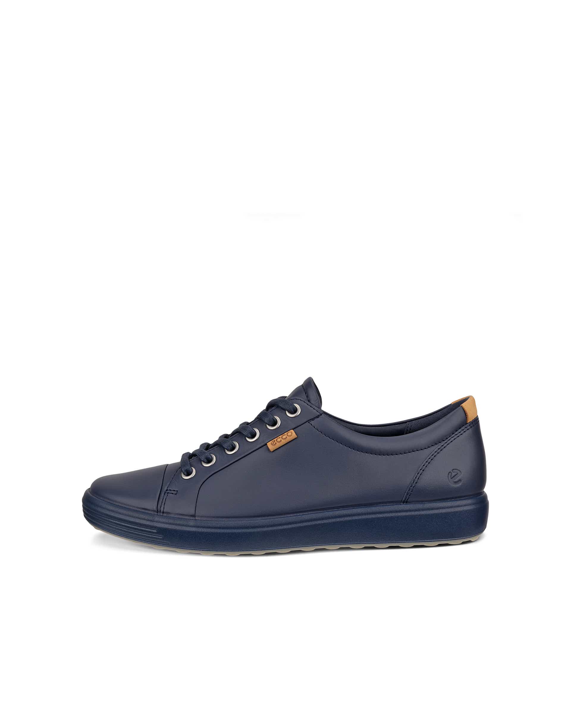 ECCO® Soft 7 Damen Ledersneaker - Blau - Outside