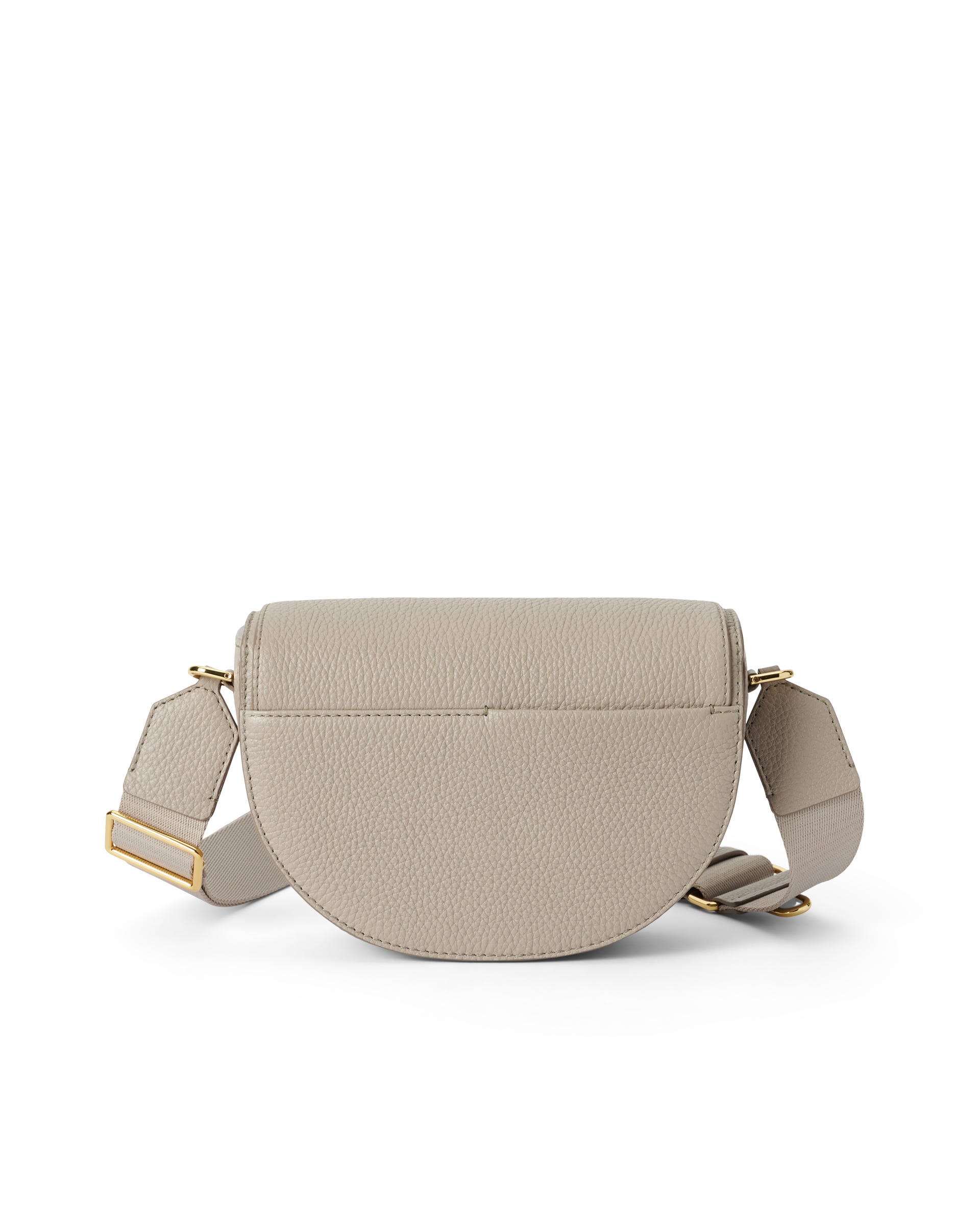 ECCO® Saddle Bag Leather Crossbody Bag - Beige - Back