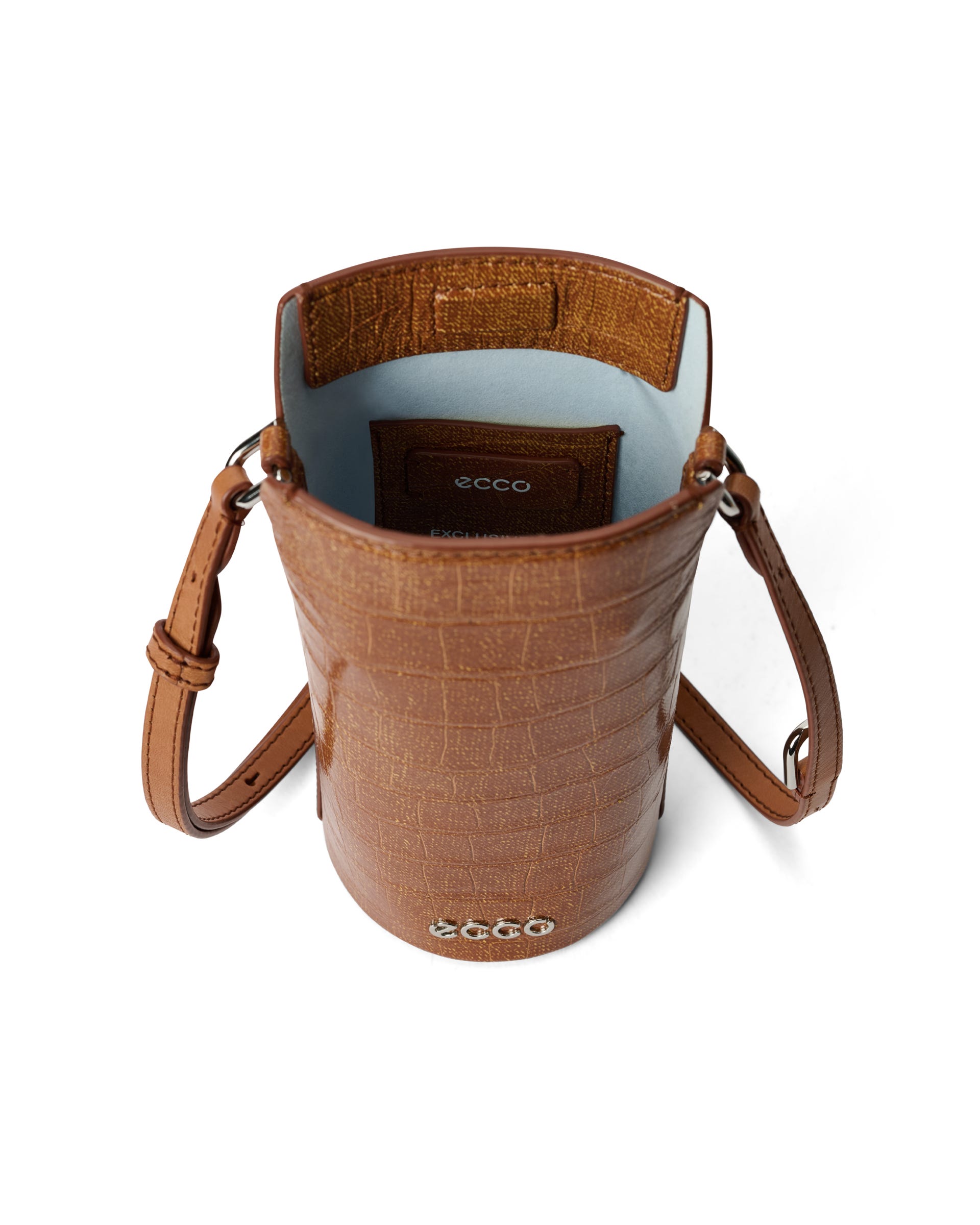 ECCO® Pot Leather Crossbody Bag - Brown - Inside