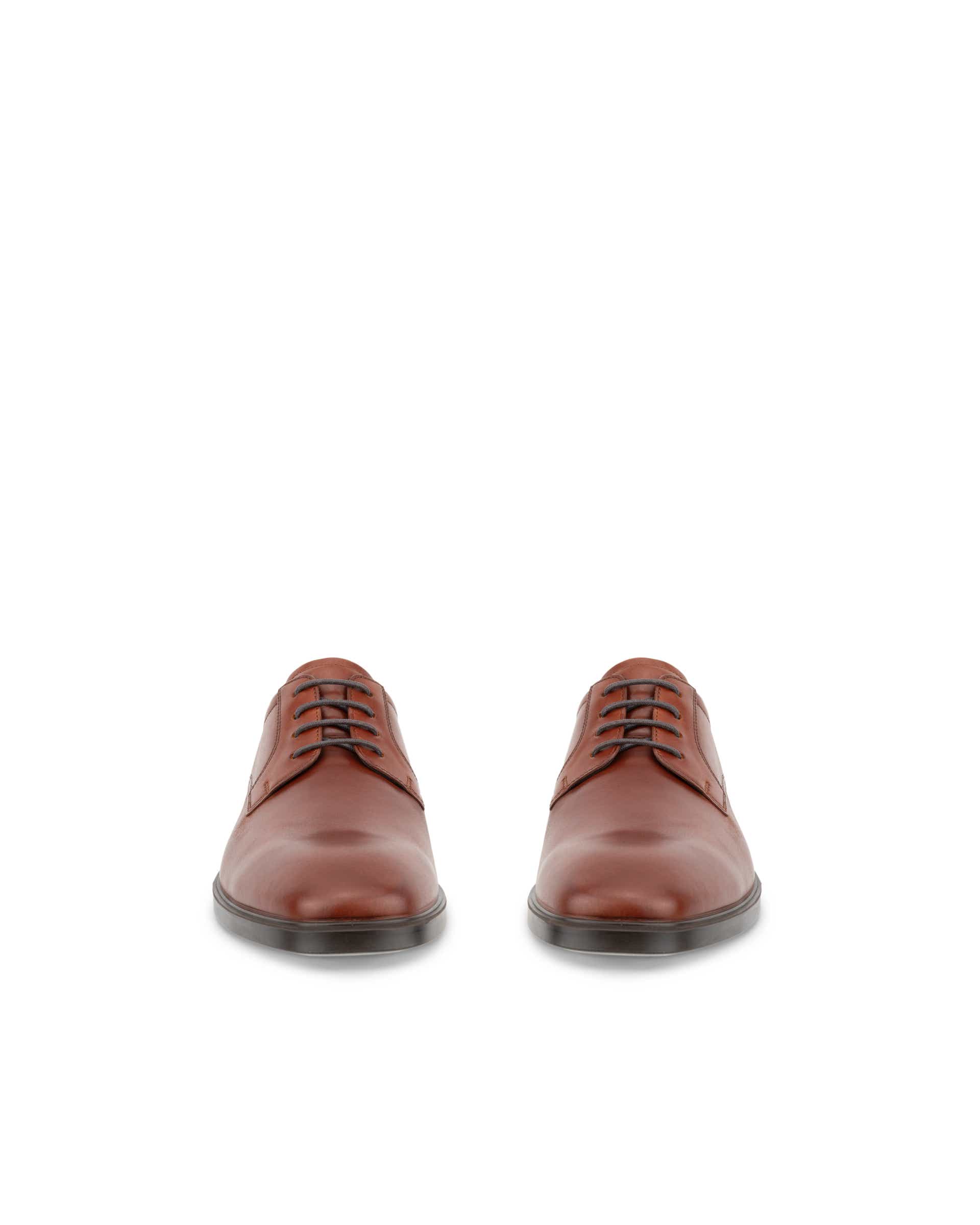 Men's ECCO® Metropole Milan Leather Derby Shoe - Brown - Front pair