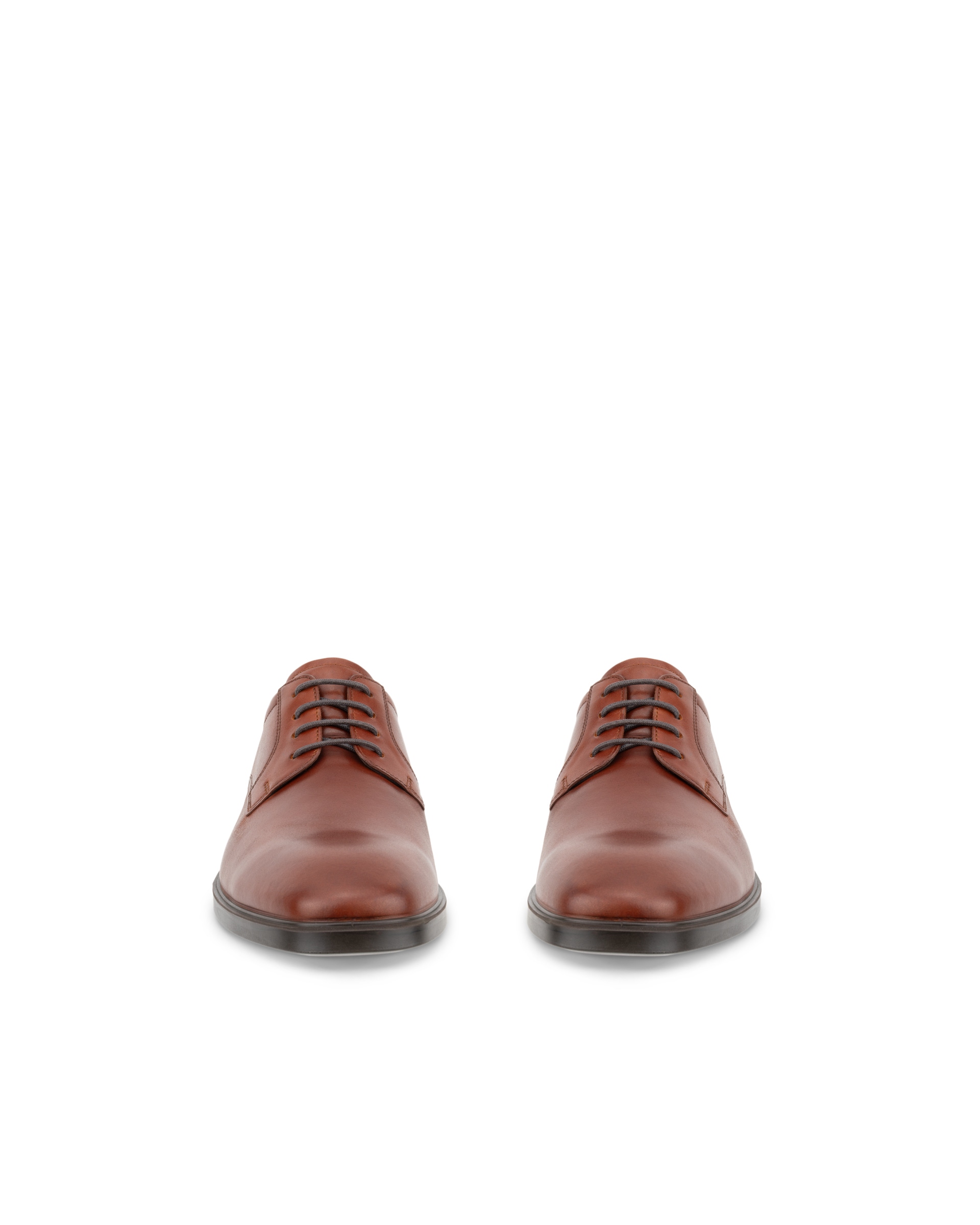 Men's ECCO® Metropole Milan Leather Derby Shoe - Brown - Front pair