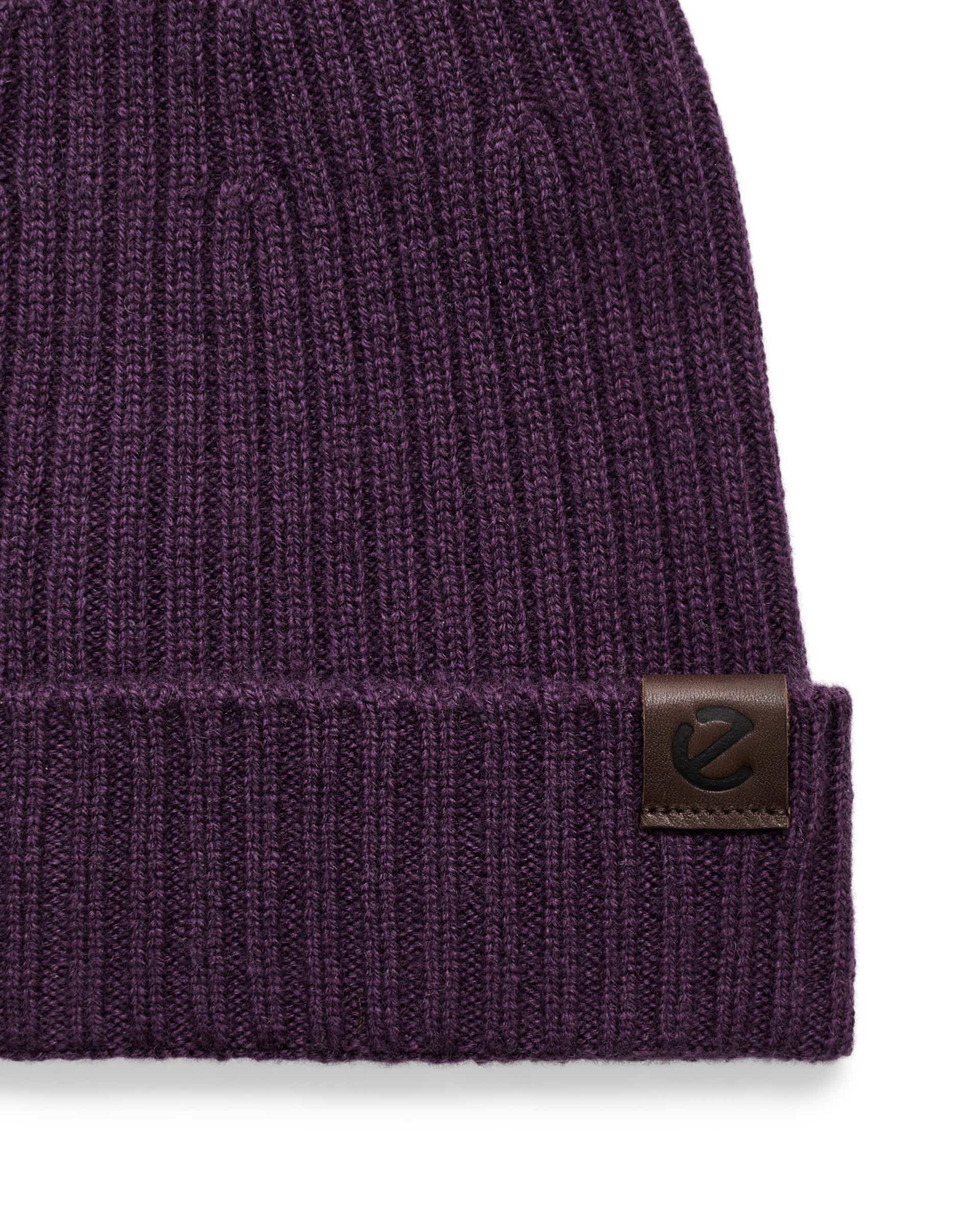 ECCO® WOMEN CLASSIC FINE BEANIE Damen Mütze - Lila - Detail-1