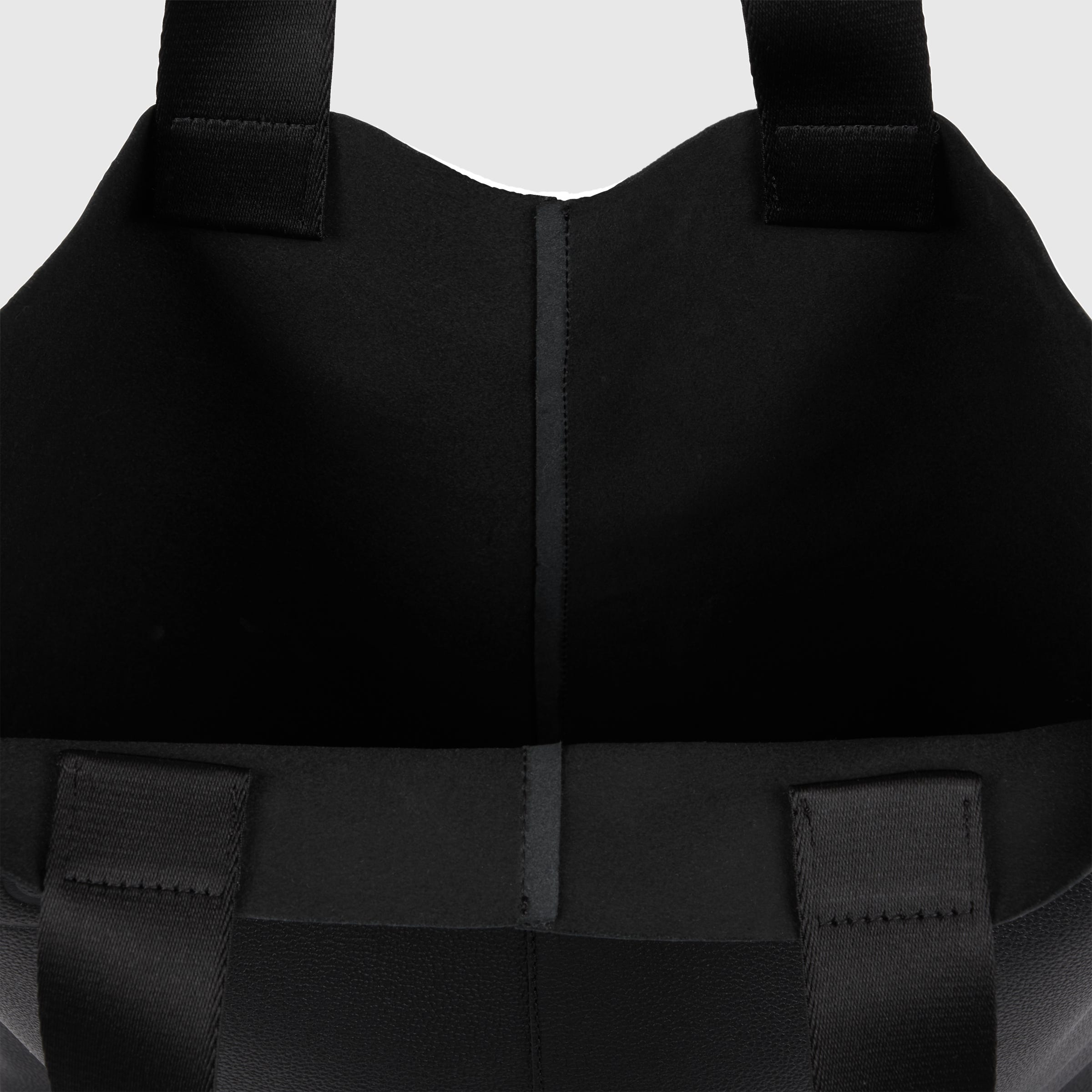 ECCO® Upcycled North-South Leather Tote Bag - Black - Inside