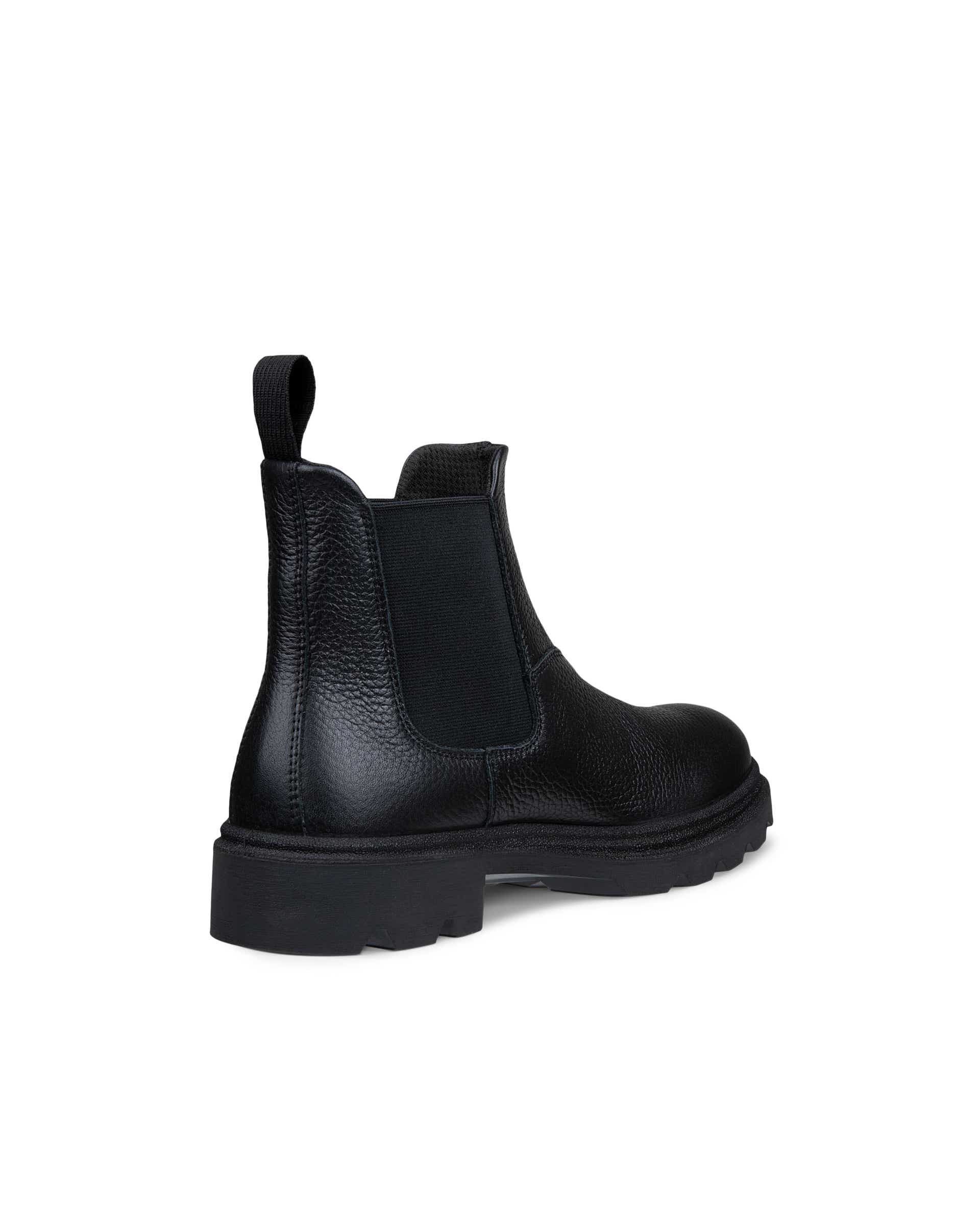 Botas Chelsea couro mulher ECCO® GRAINER - Preto - Back