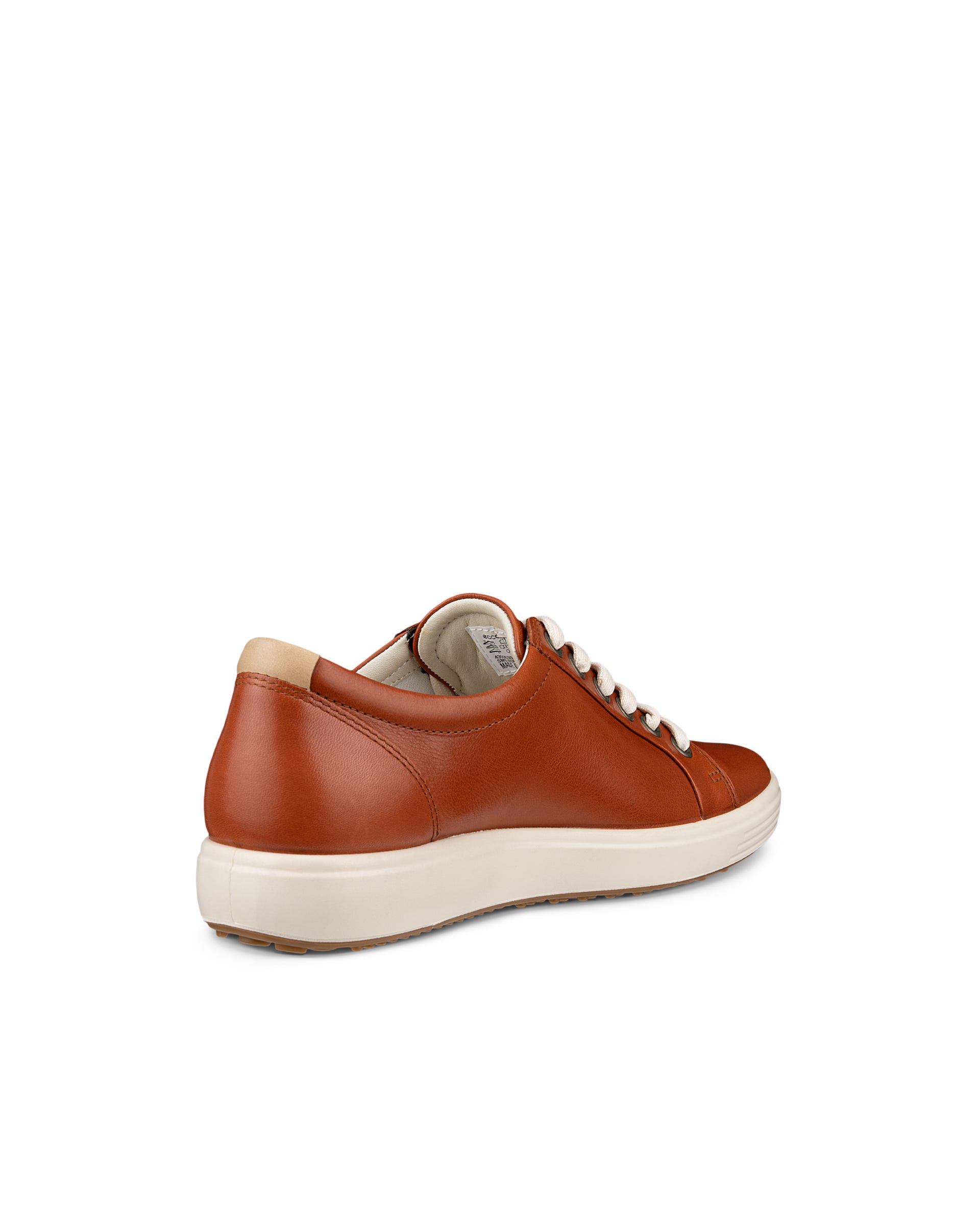 Women's ECCO® Soft 7 Leather Sneaker - Brown - Back