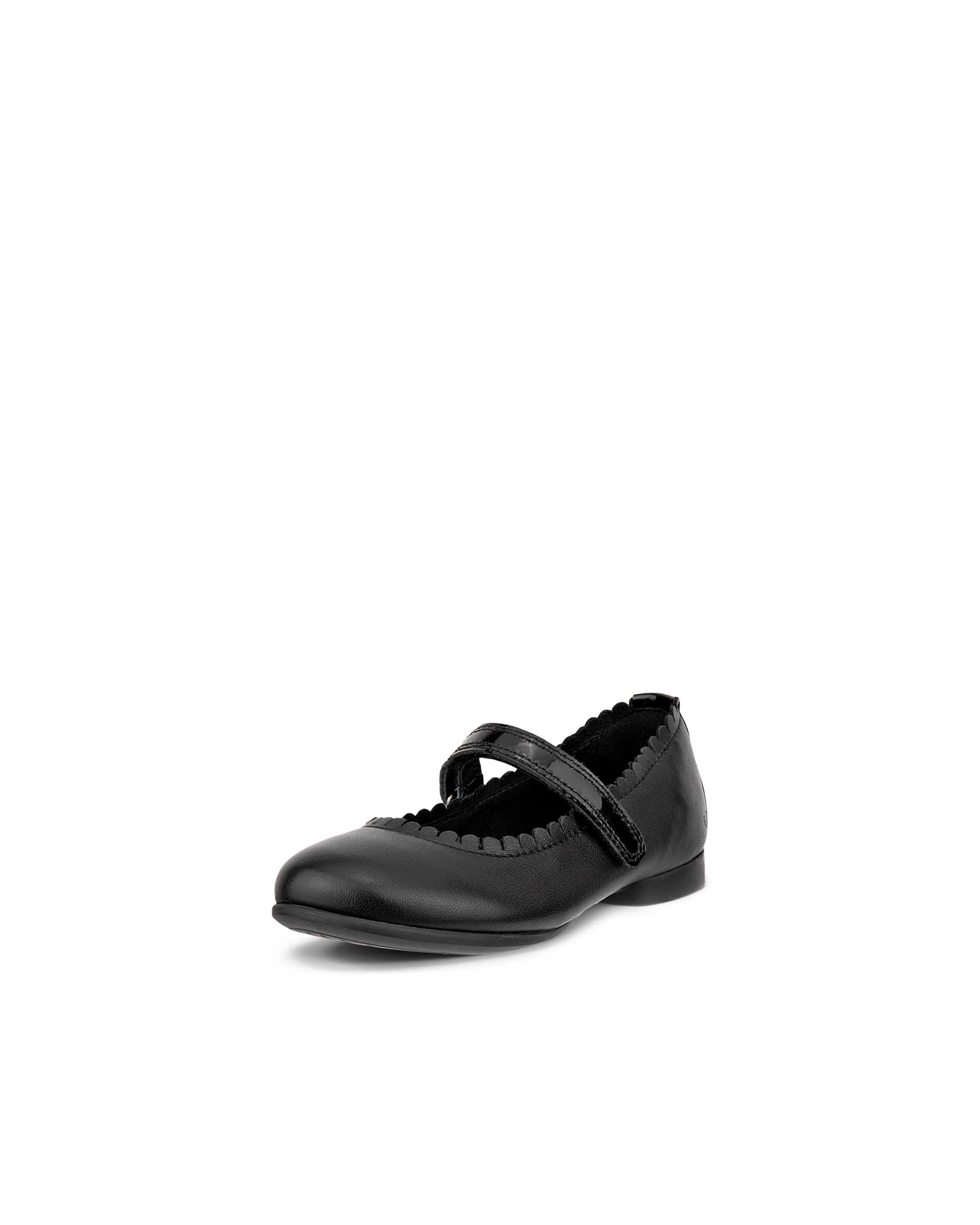 Kids' ECCO® Anine Leather Mary Jane Flat - Black - Main