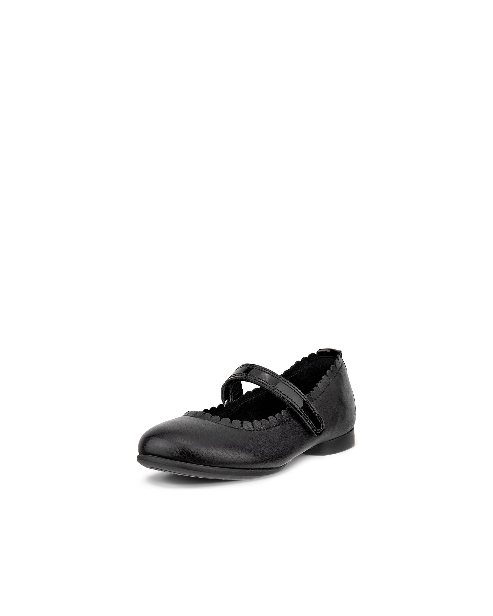 Kids' ECCO® Anine Leather Mary Jane Flat - Black - Main