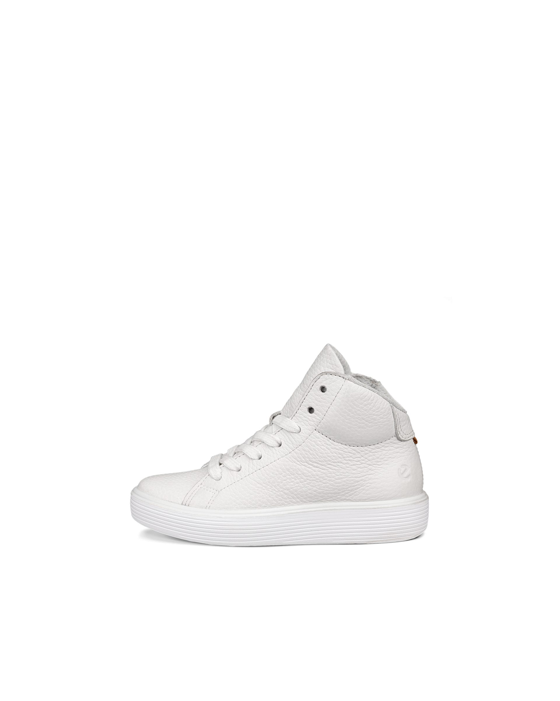 ECCO® Soft 60 Kinder High-Top Sneaker aus Leder - Weiss - Outside