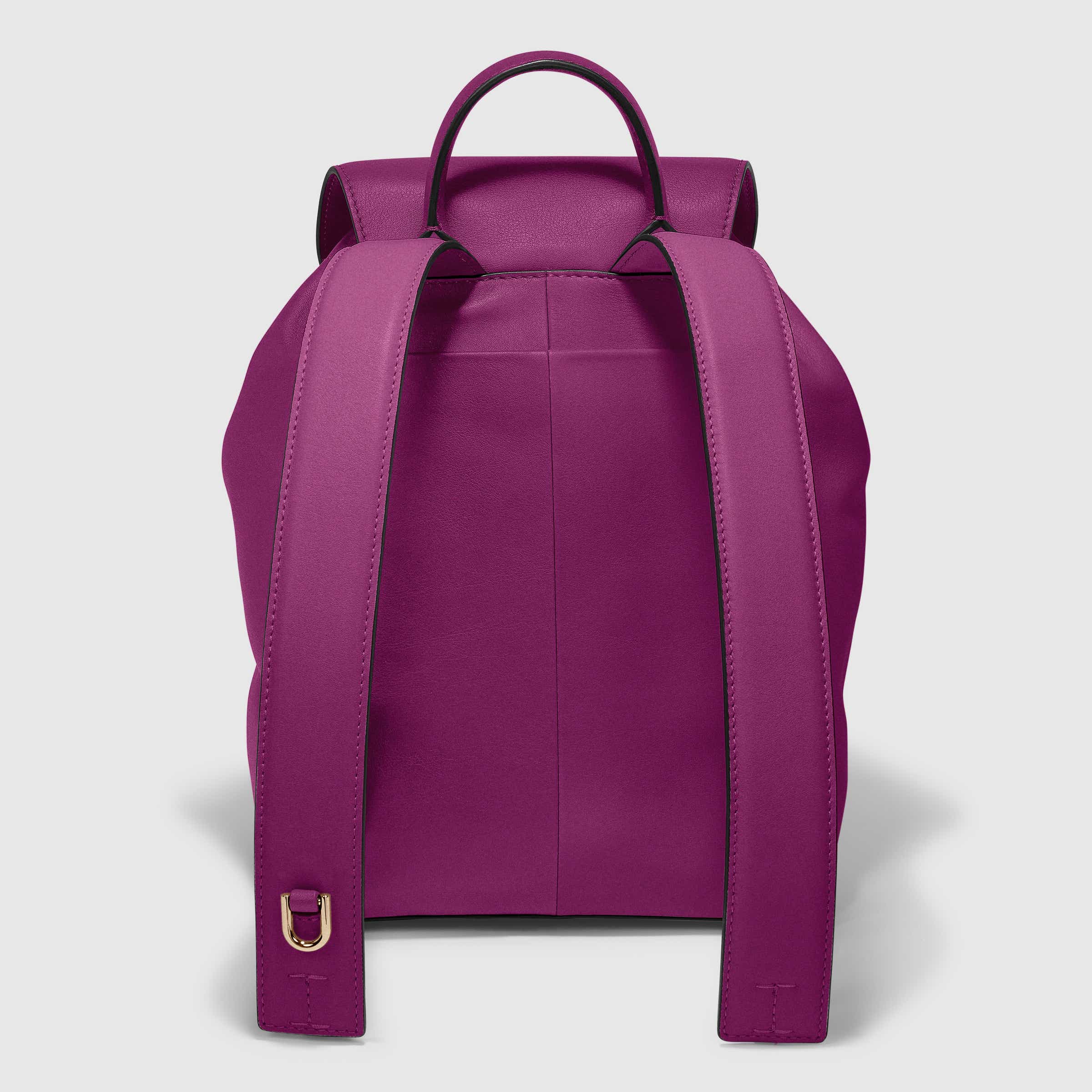 ECCO® Pillow Leather Backpack - Purple - Back