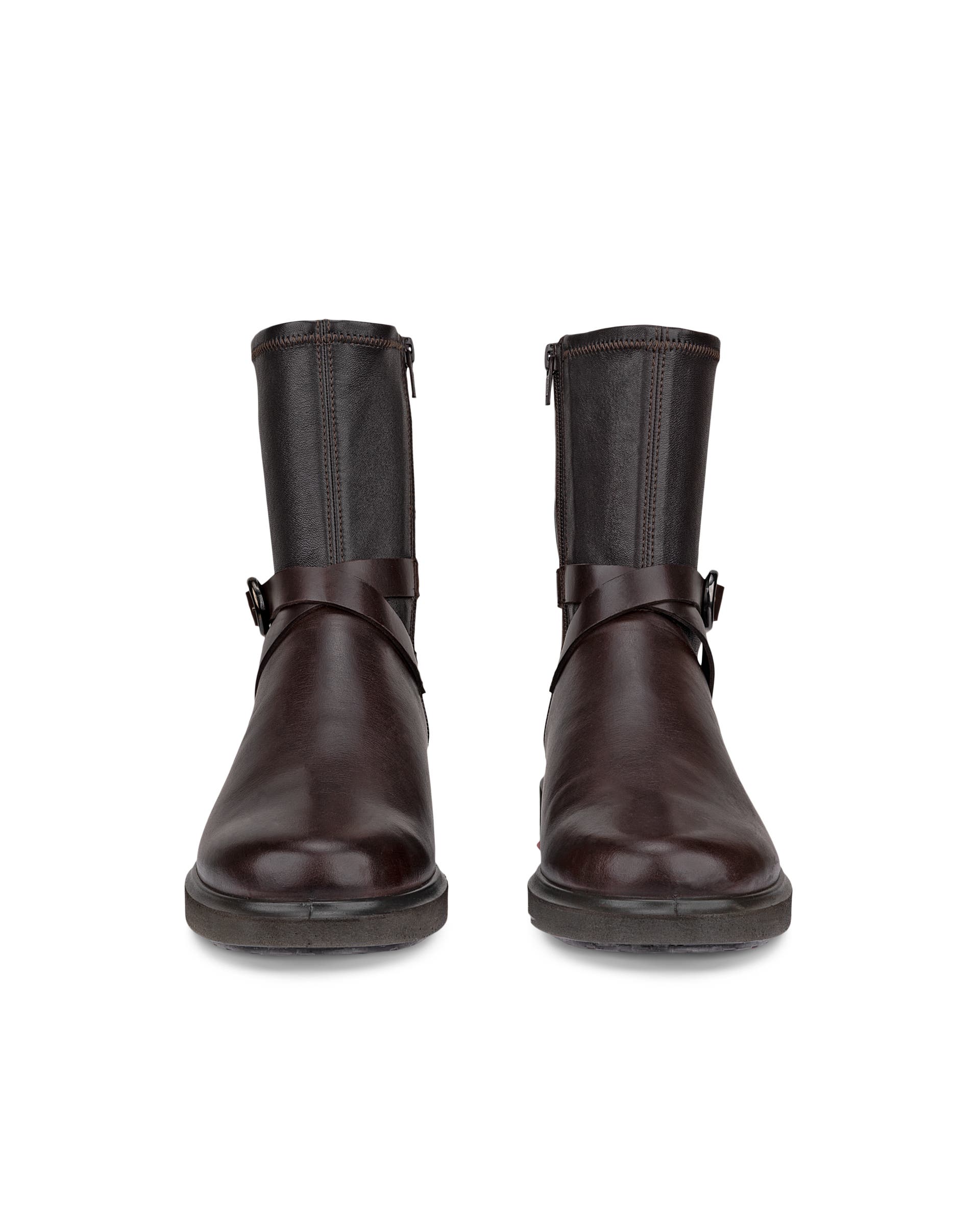 ECCO® METROPOLE AMSTERDAM ženske srednje kožne čizme - Smeđa - Front pair