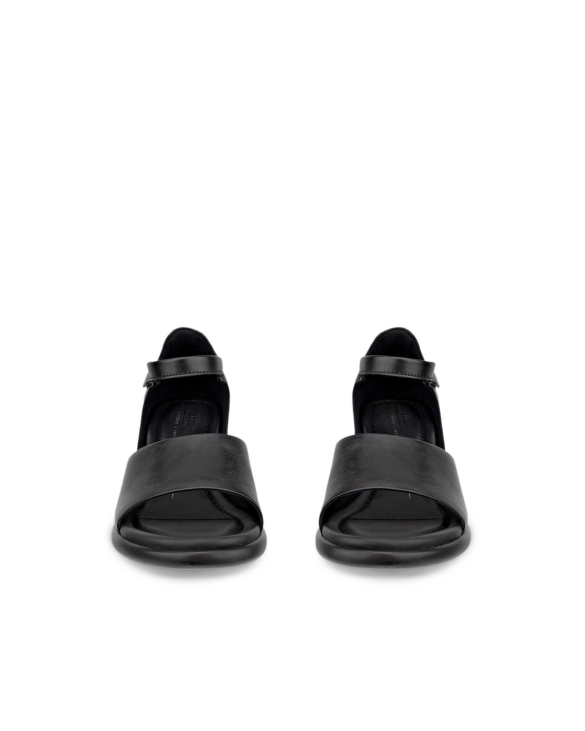 ECCO Sculpted LX 35 ウィメンズ レザーヒールサンダル - ブラック - Front pair