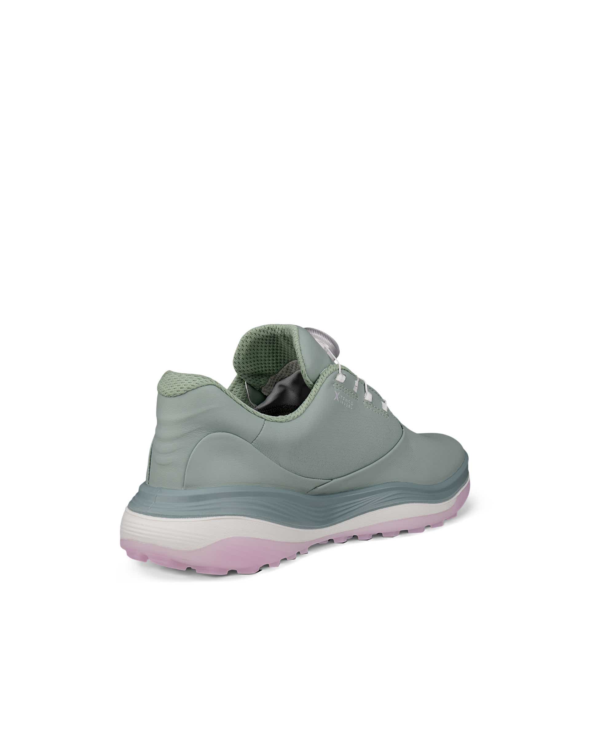 ECCO GOLF LT1 BOA WOMEN ウィメンズ レザーウォータープルーフゴルフシューズ - グリーン - Back
