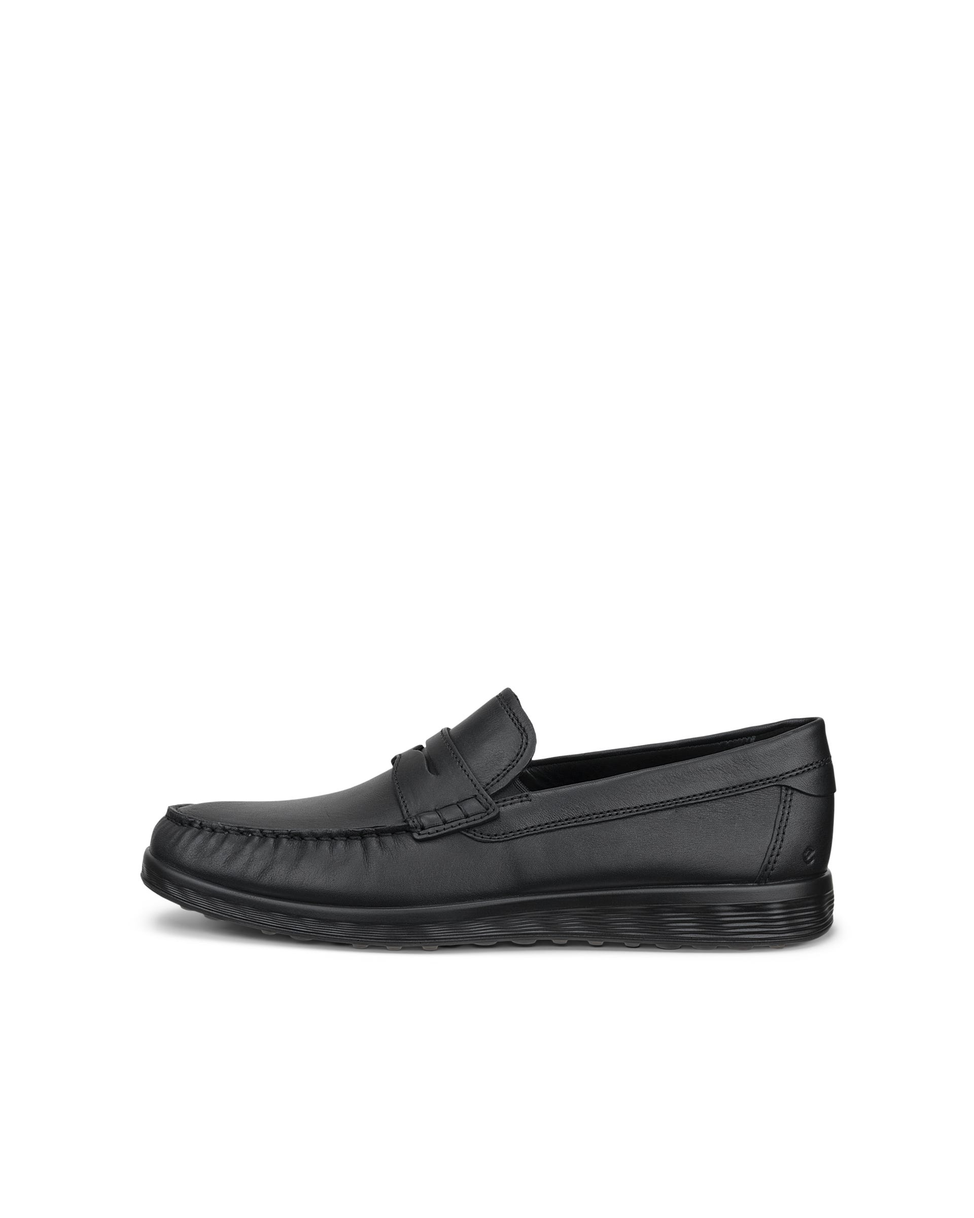 ECCO S LITE MOC MEN'S PENNY LOAFER BOAT SHOE - Black - Outside