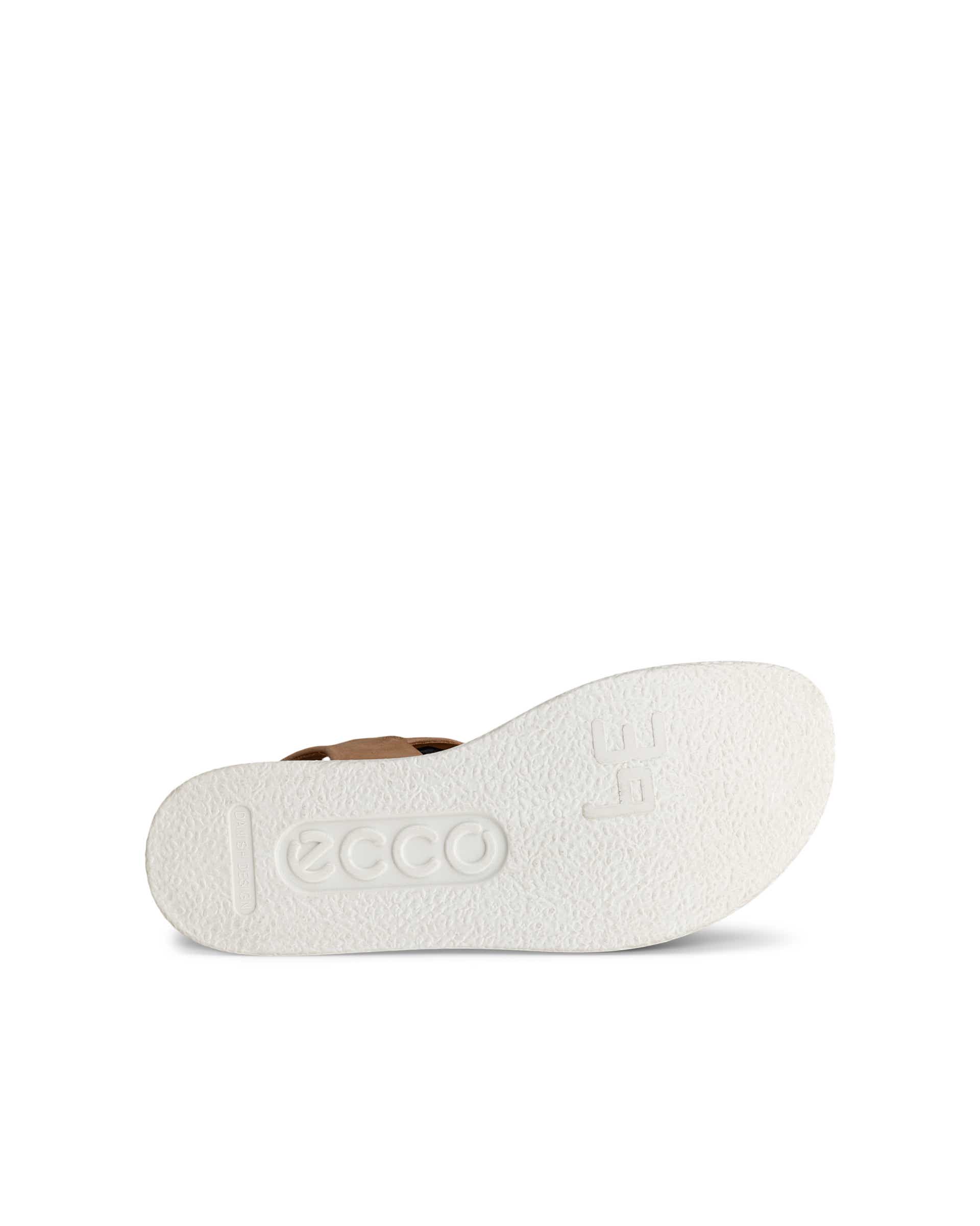 Women's ECCO® Flowt Suede Flat Sandal - Brown - Sole