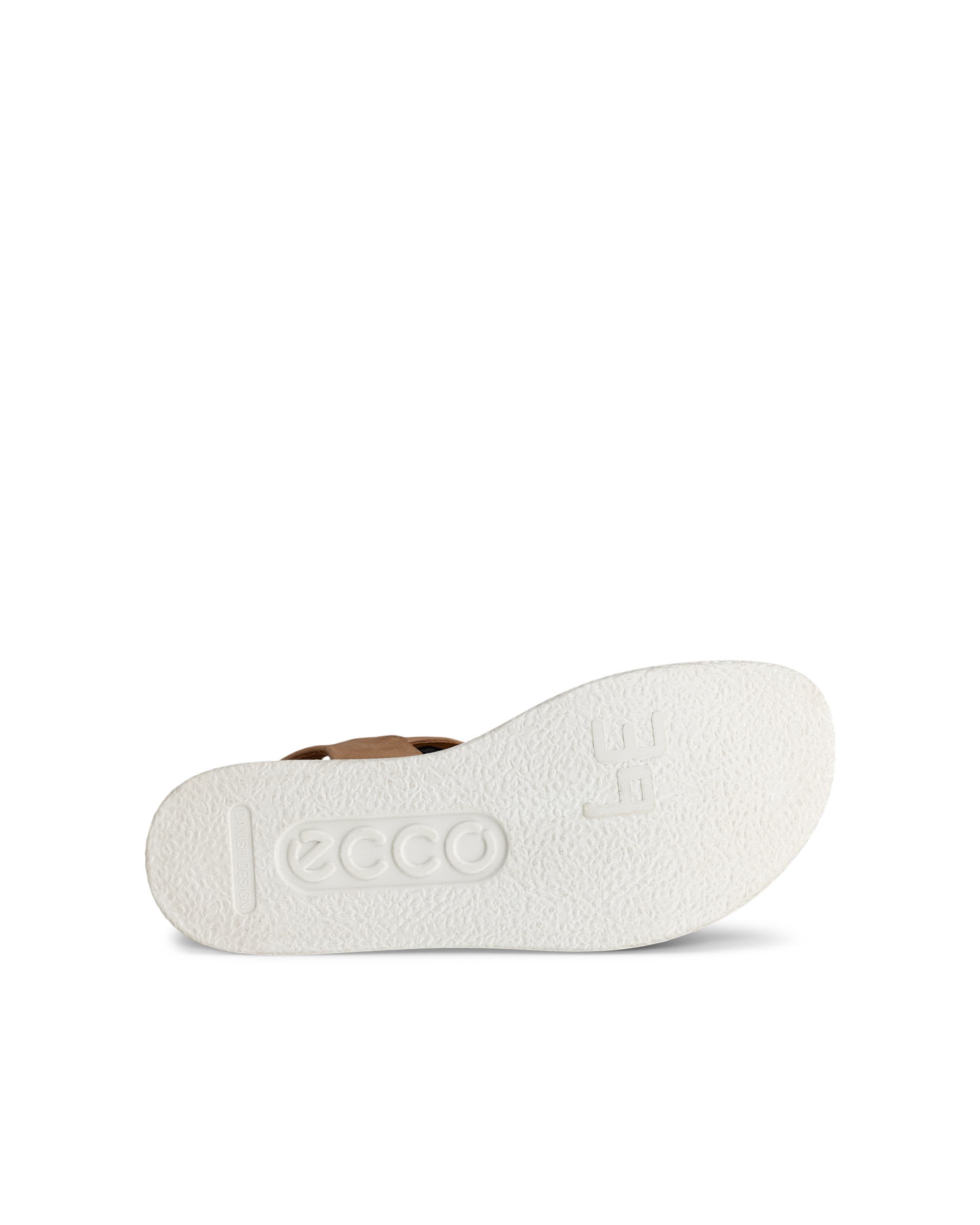 Women's ECCO® Flowt Suede Flat Sandal - Brown - Sole