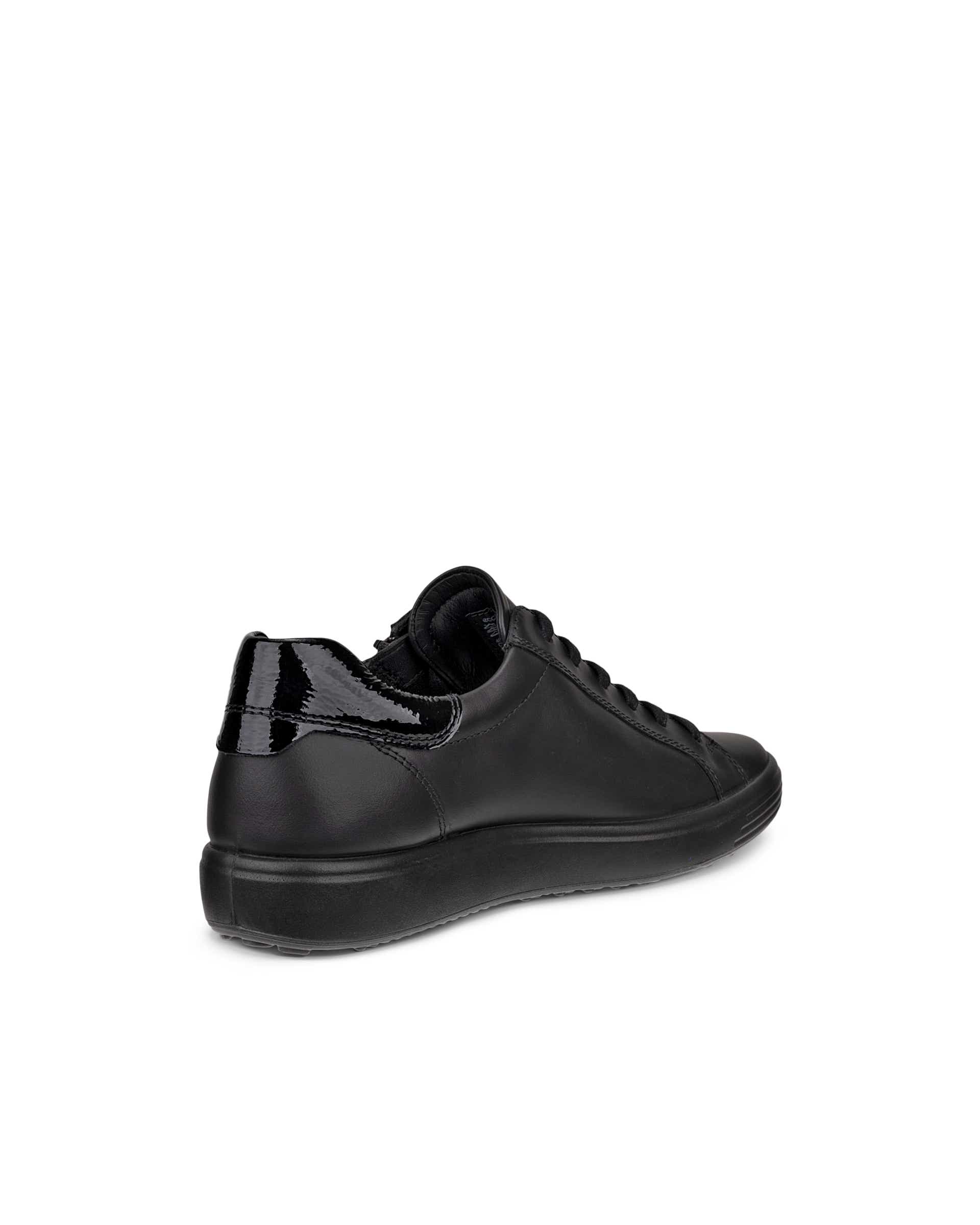 ECCO® SOFT 7 dames leren sneaker - Zwart - Back