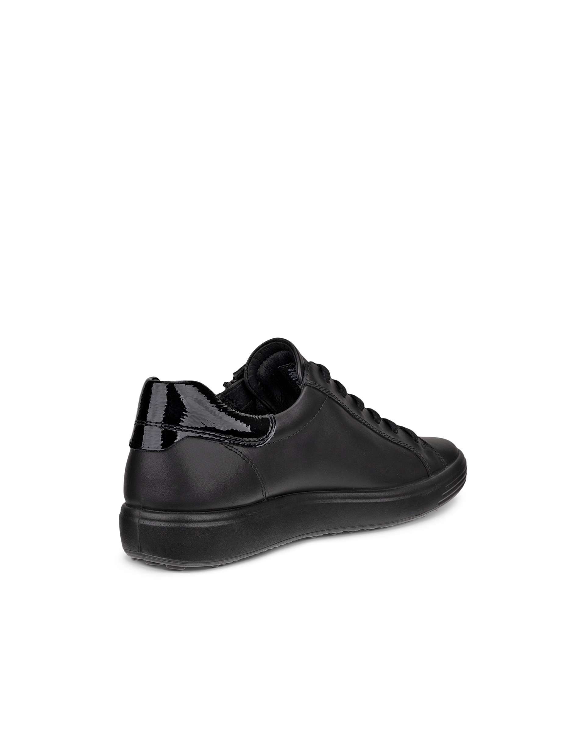 ECCO® SOFT 7 dames leren sneaker - Zwart - Back