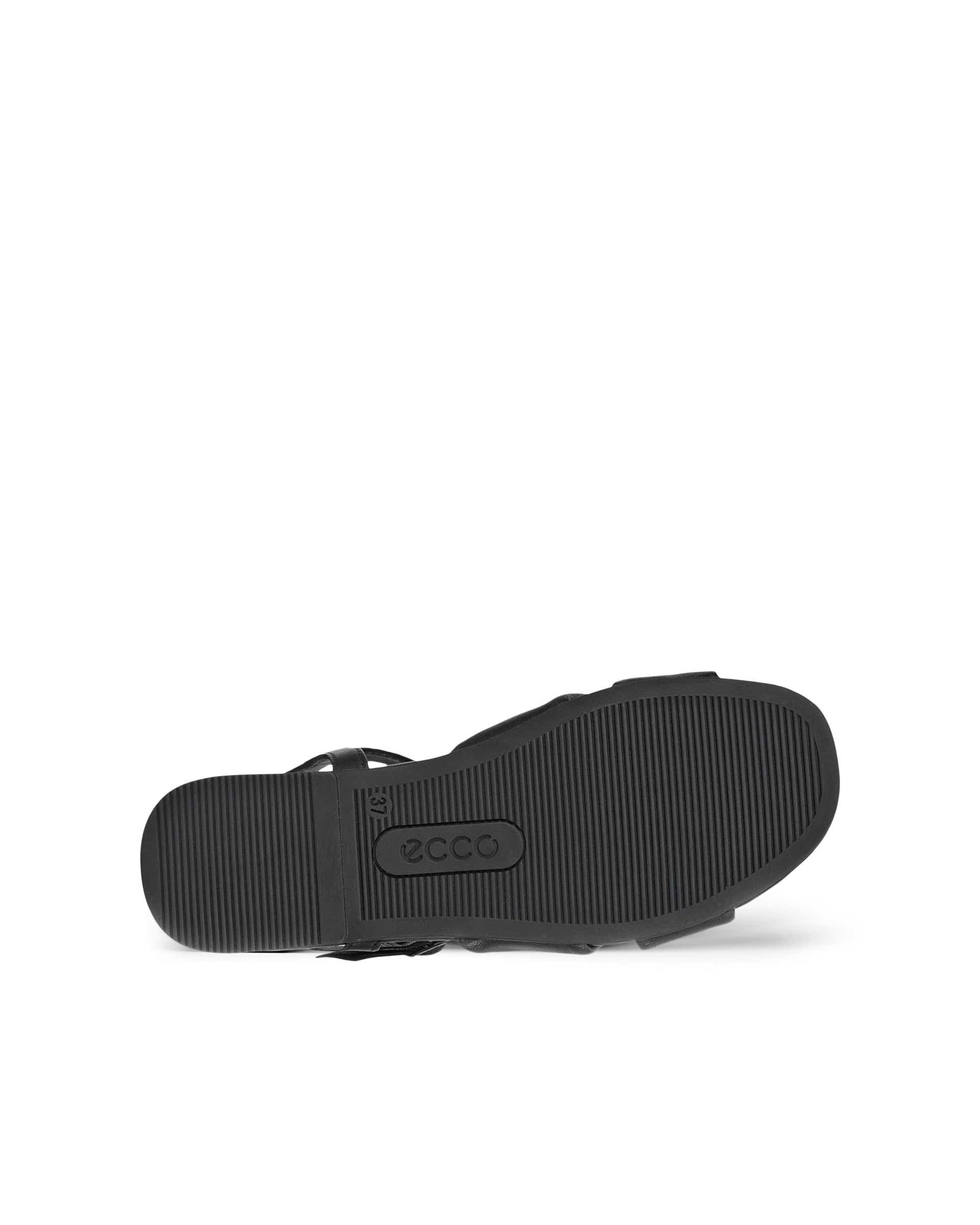 ECCO® MARYLOU női lapos talpú bőrszandál - Fekete - Sole