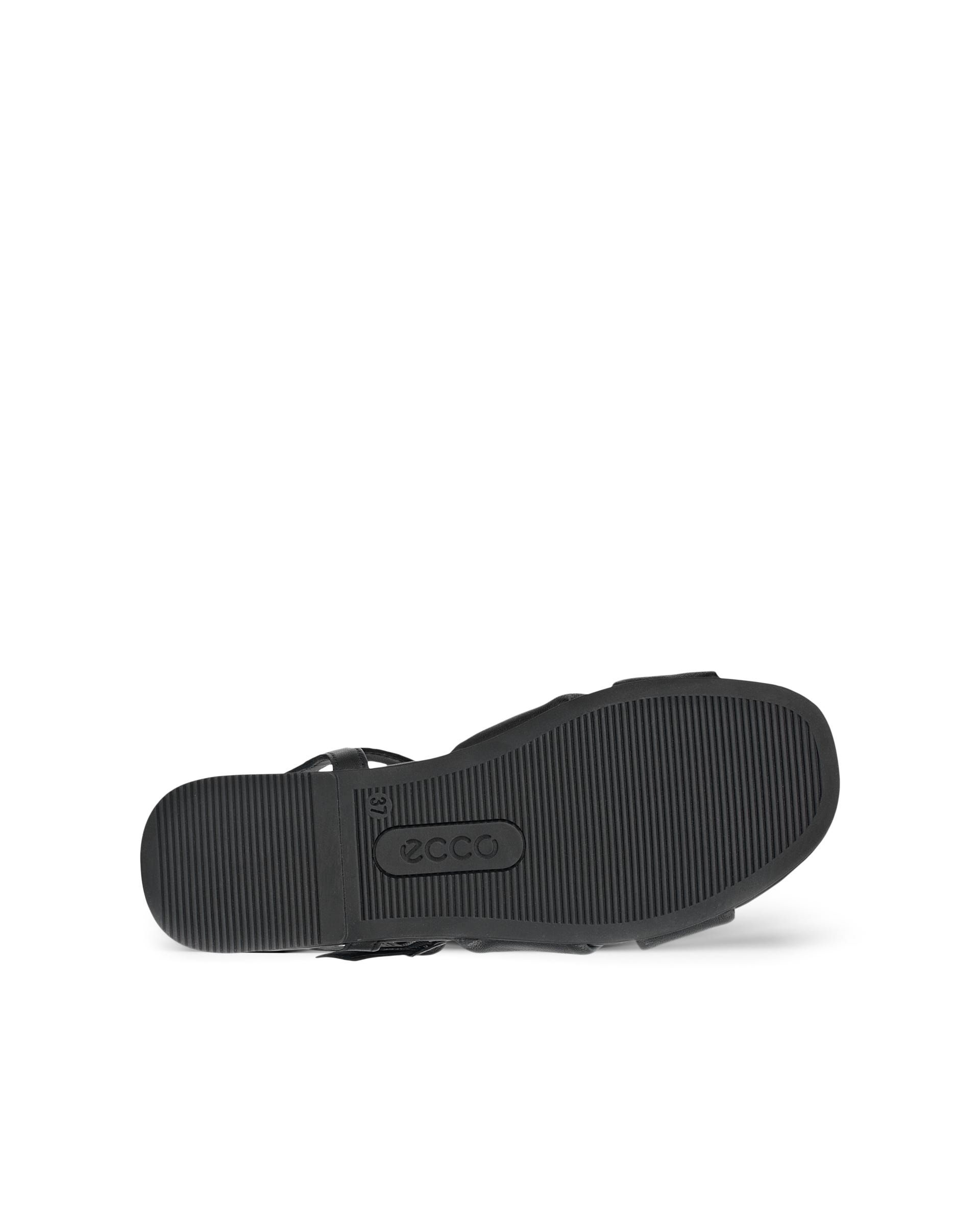 ECCO® MARYLOU női lapos talpú bőrszandál - Fekete - Sole