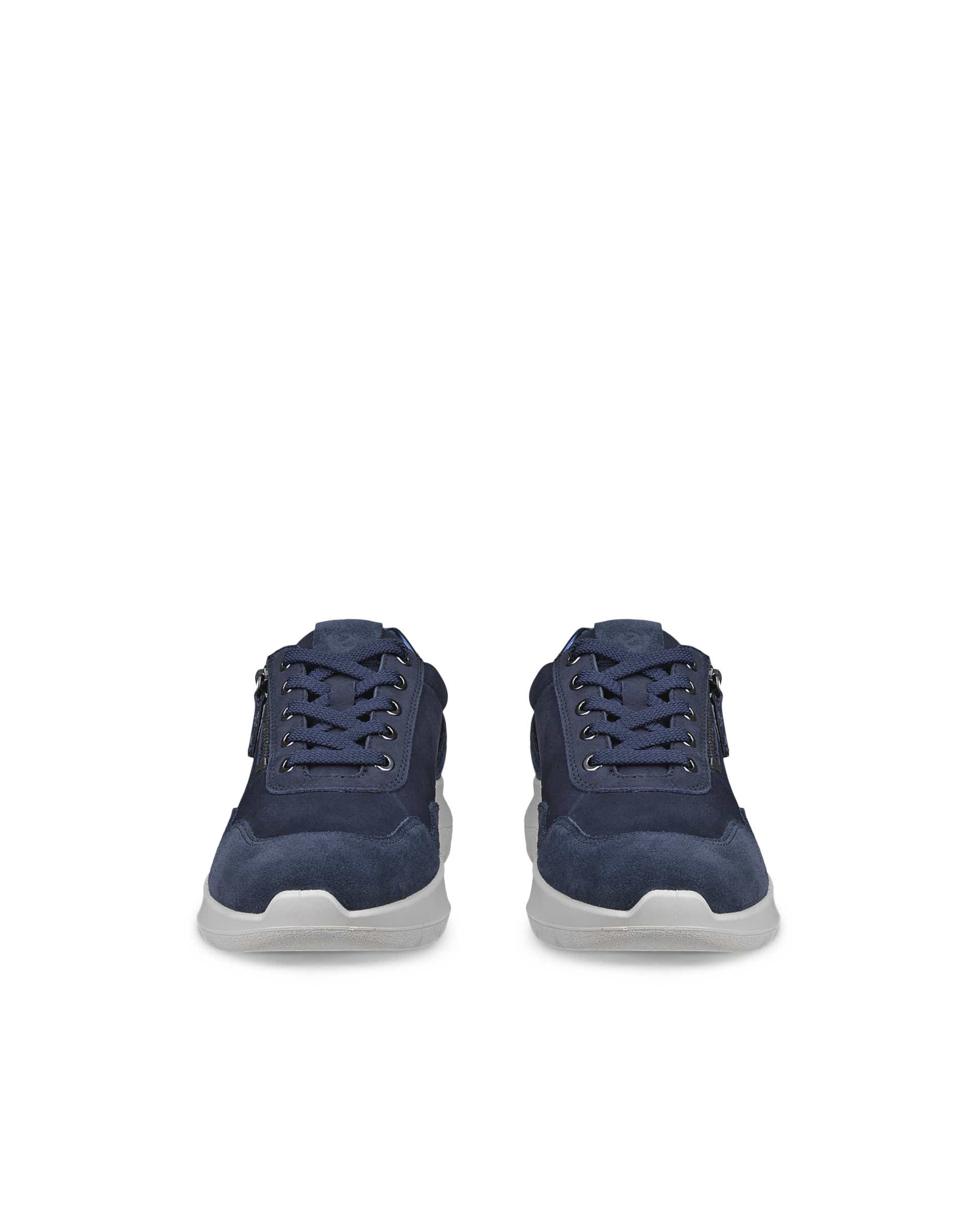 Women's ECCO® VALERIE Nubuck Trainer - Blue - Front pair