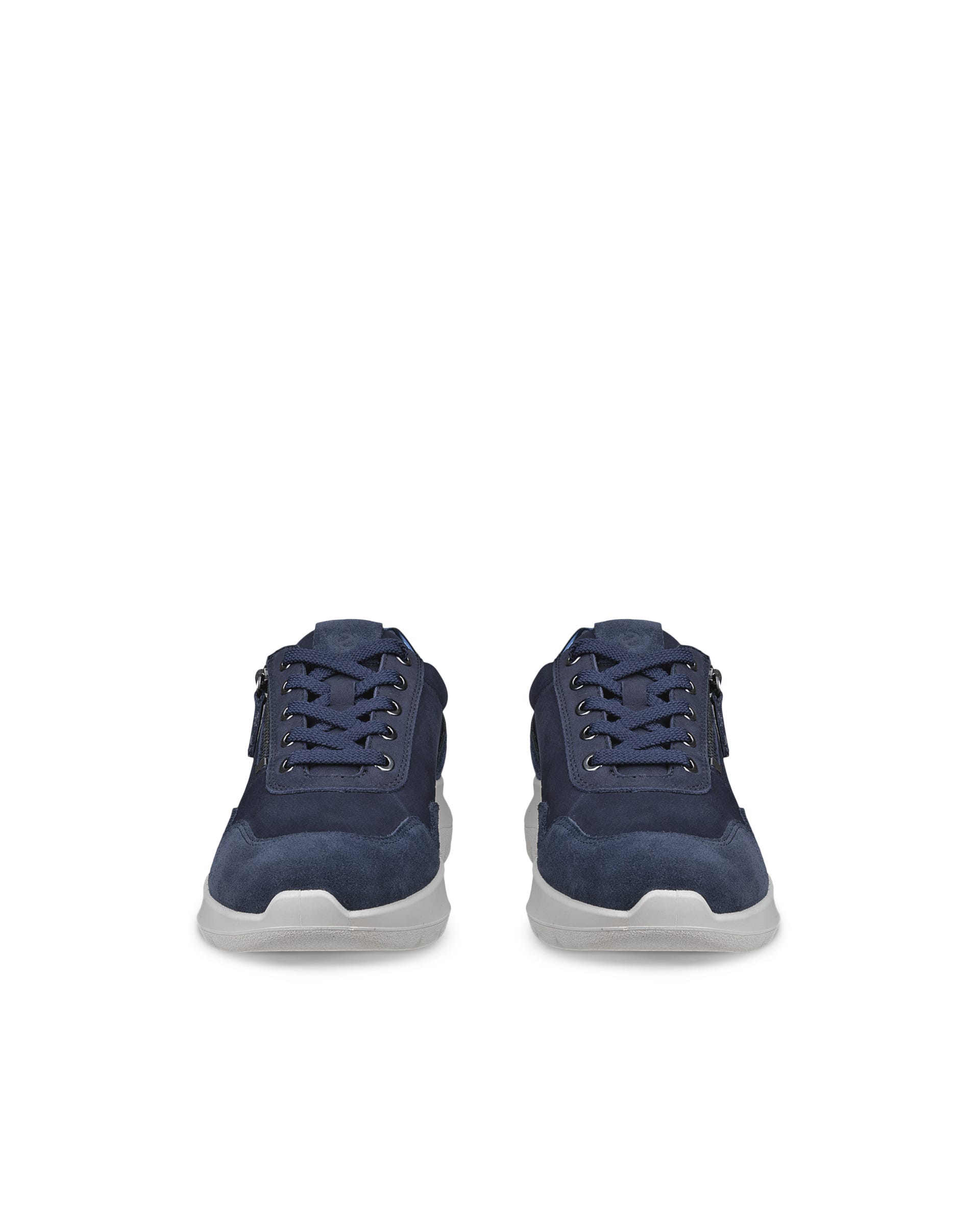 Women's ECCO® VALERIE Nubuck Trainer - Blue - Front pair