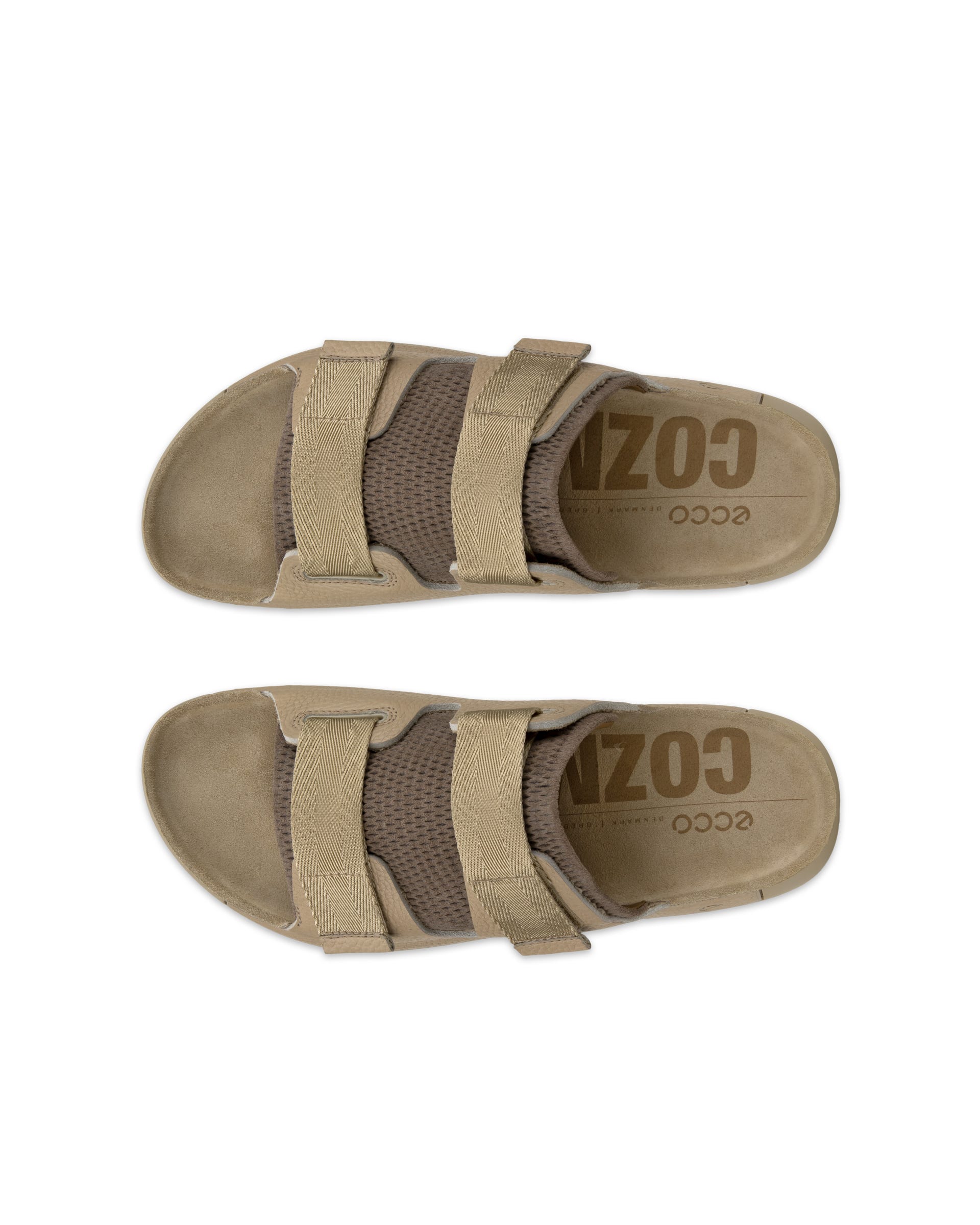ECCO® COZMO Herren Ledersandale mit zwei Riemen - Braun - Top left pair
