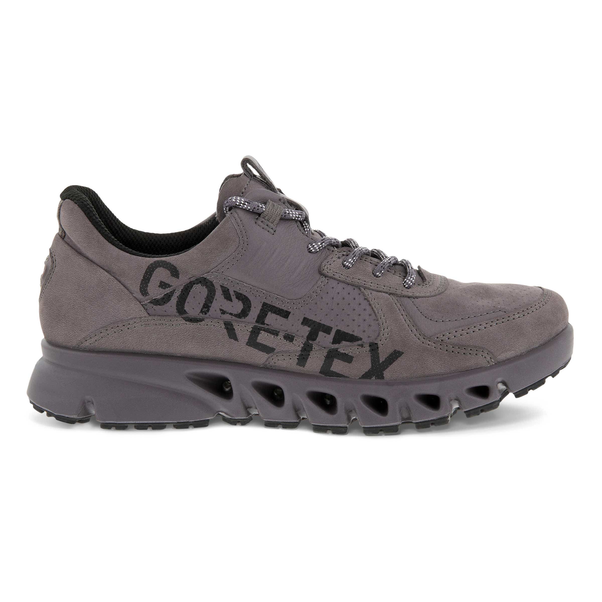 Women's ECCO® Multi-Vent Nubuck Gore-Tex Outdoor Sneaker - Grey - Outside