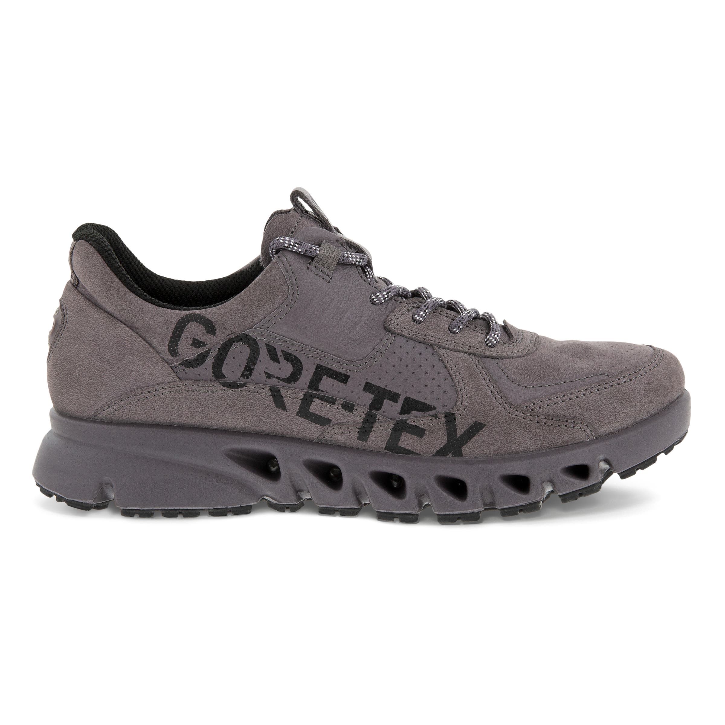 Women's ECCO® Multi-Vent Nubuck Gore-Tex Outdoor Sneaker - Grey - Outside