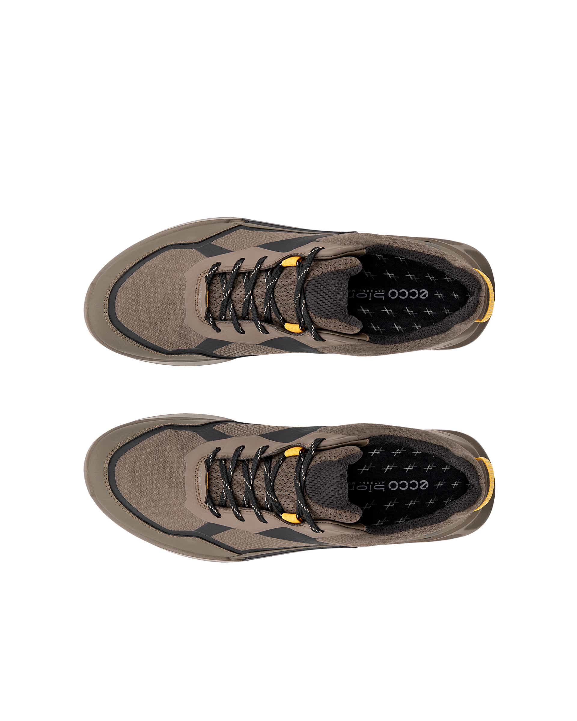 Męskie tekstylne buty trekingowe Gore-tex ECCO® BIOM 2.1 X MOUNTAIN - Brązowy - Top left pair