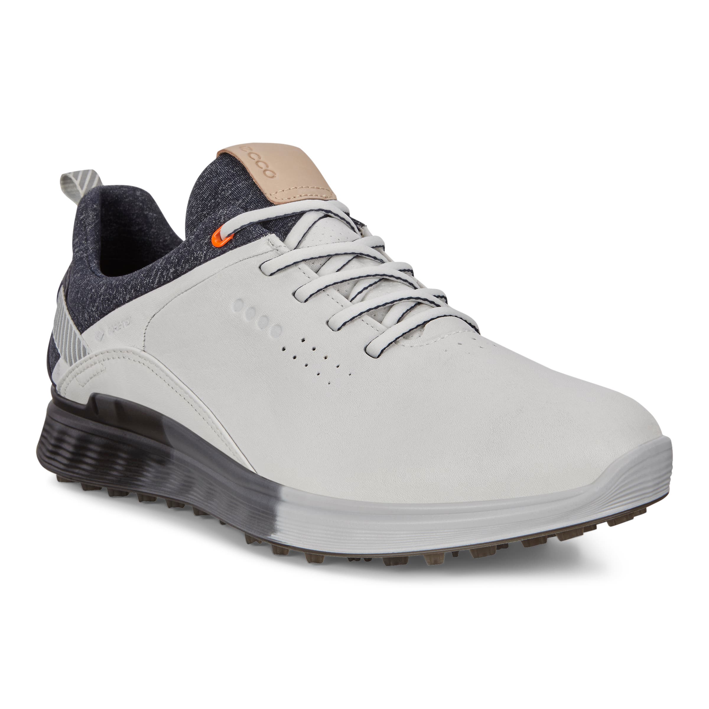 Men's ECCO® Golf S-Three Leather Gore-Tex Shoe - White - Main