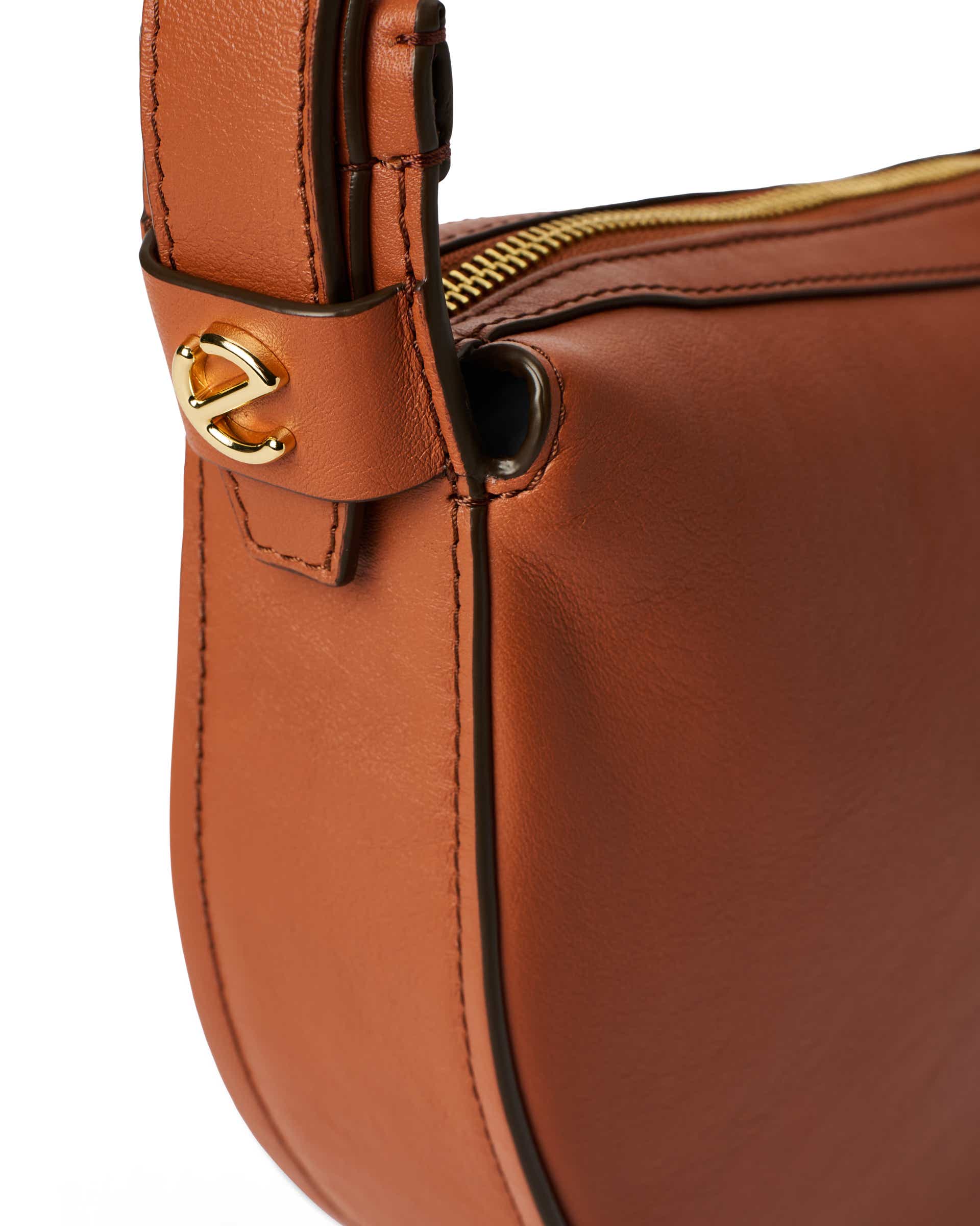 ECCO® FORTUNE Leather Shoulder Bag - Brown - Detail-2