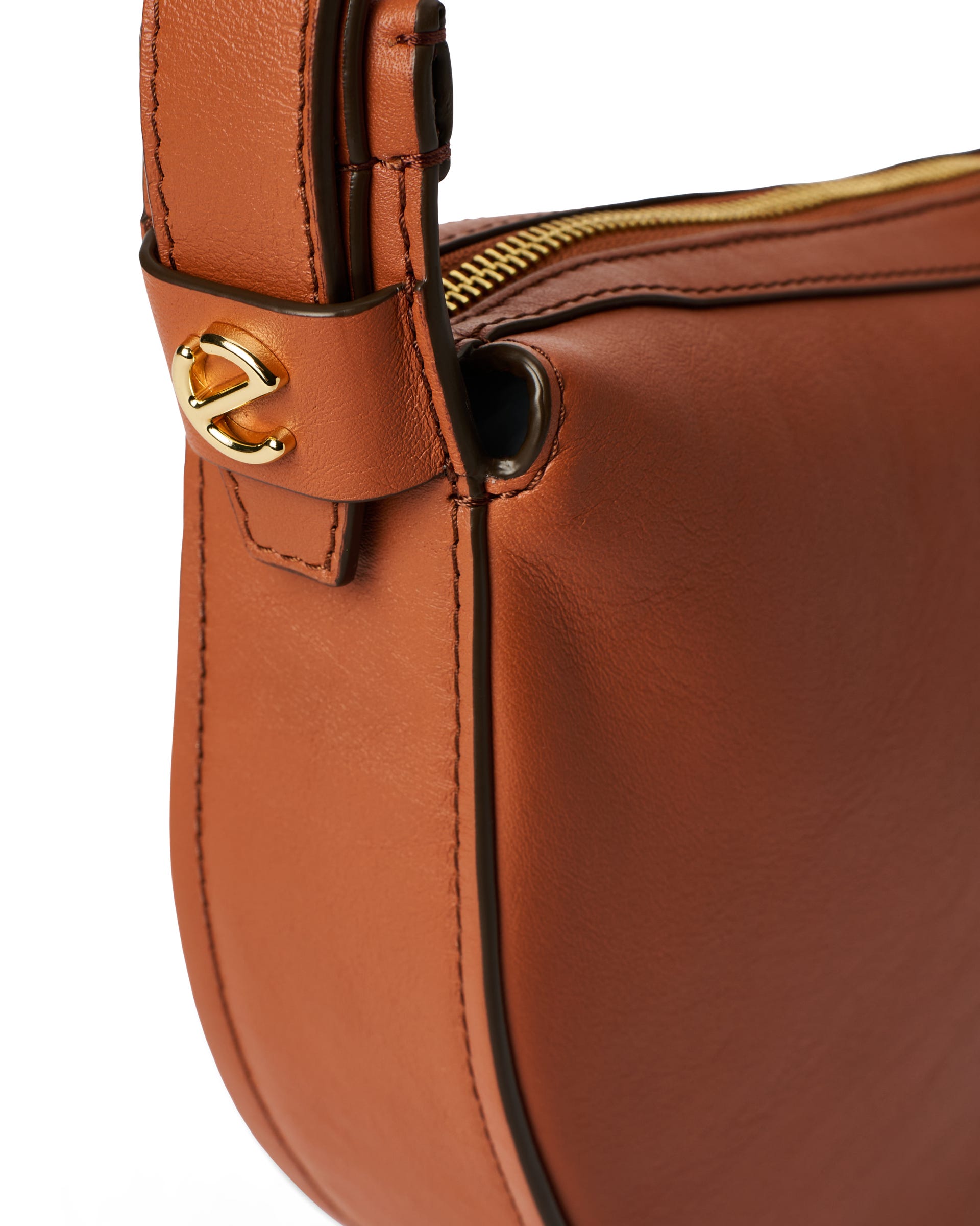 ECCO® FORTUNE Leather Shoulder Bag - Brown - Detail-2