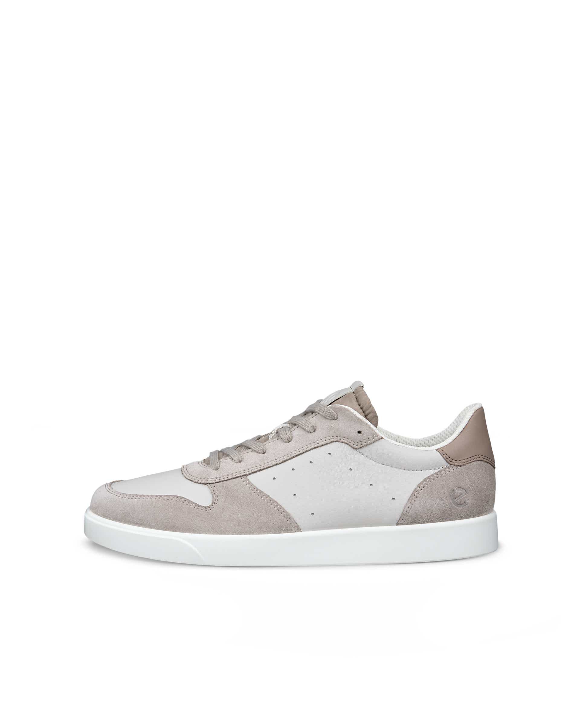 Men's ECCO® STREET LITE Leather Trainer - Brown - Outside