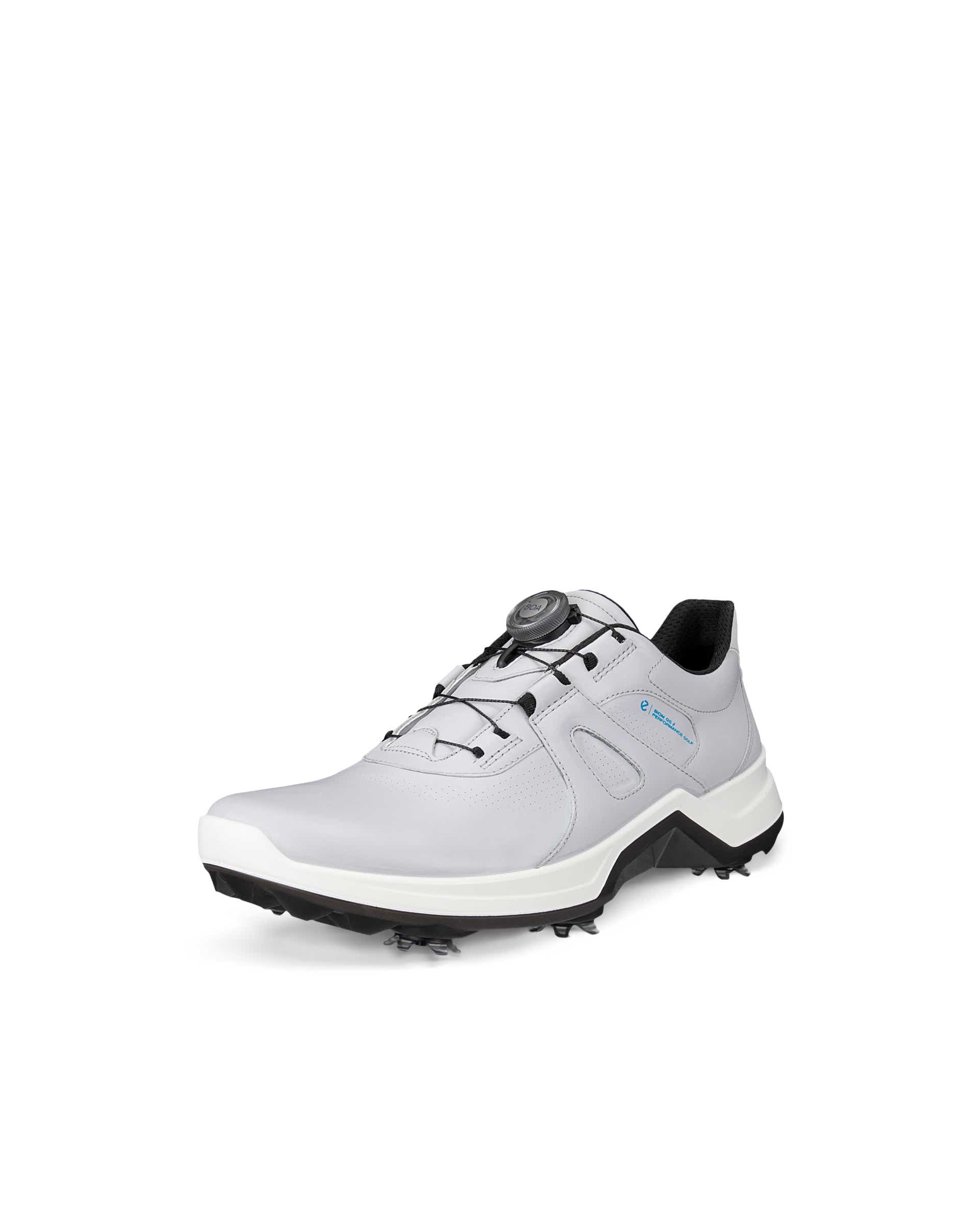 Men's ECCO® Golf Biom G5 BOA Leather Cleated Waterproof Golf Shoe - Gray - Main