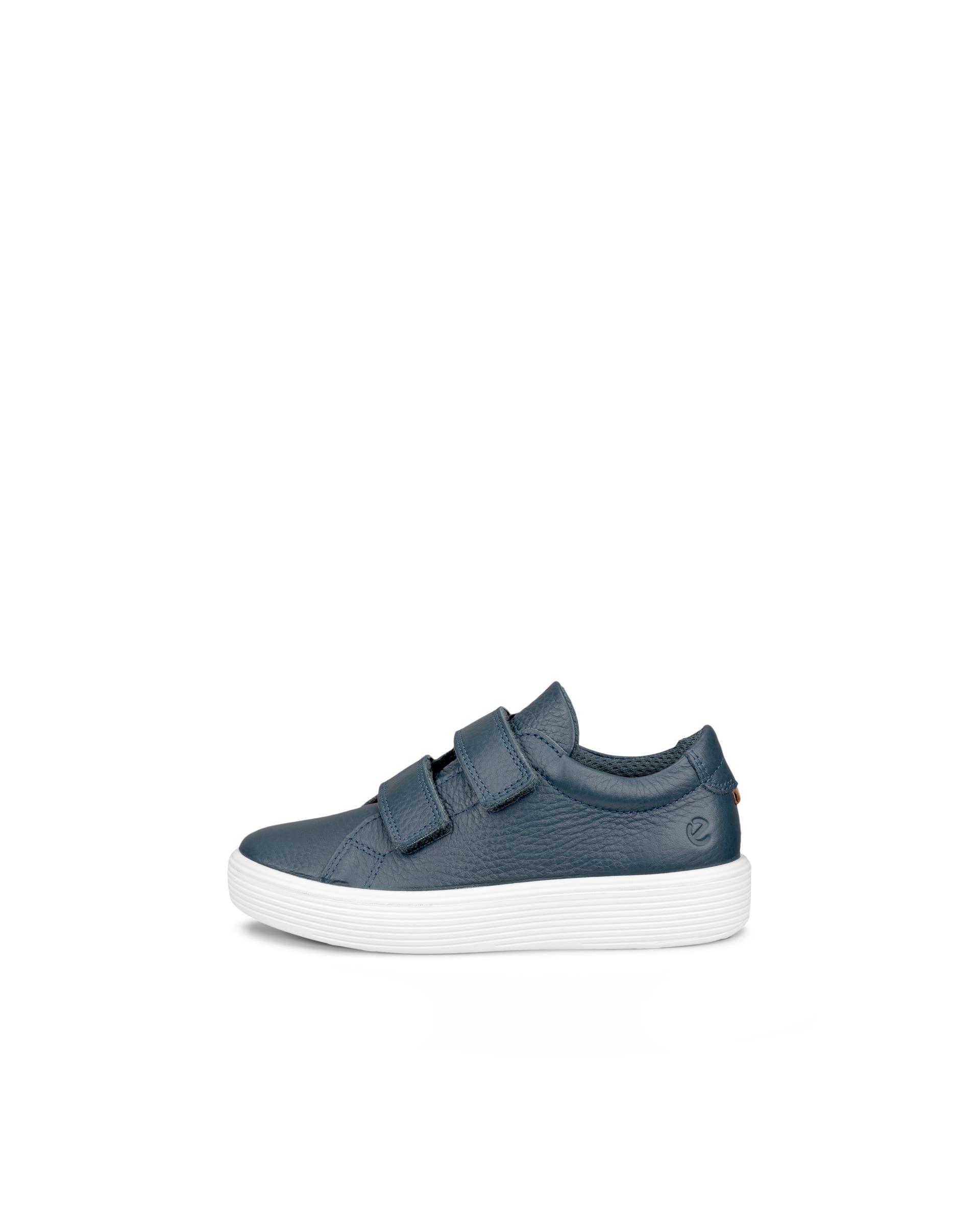 Kids' ECCO® Soft 60 Leather Sneaker - Blue - Outside