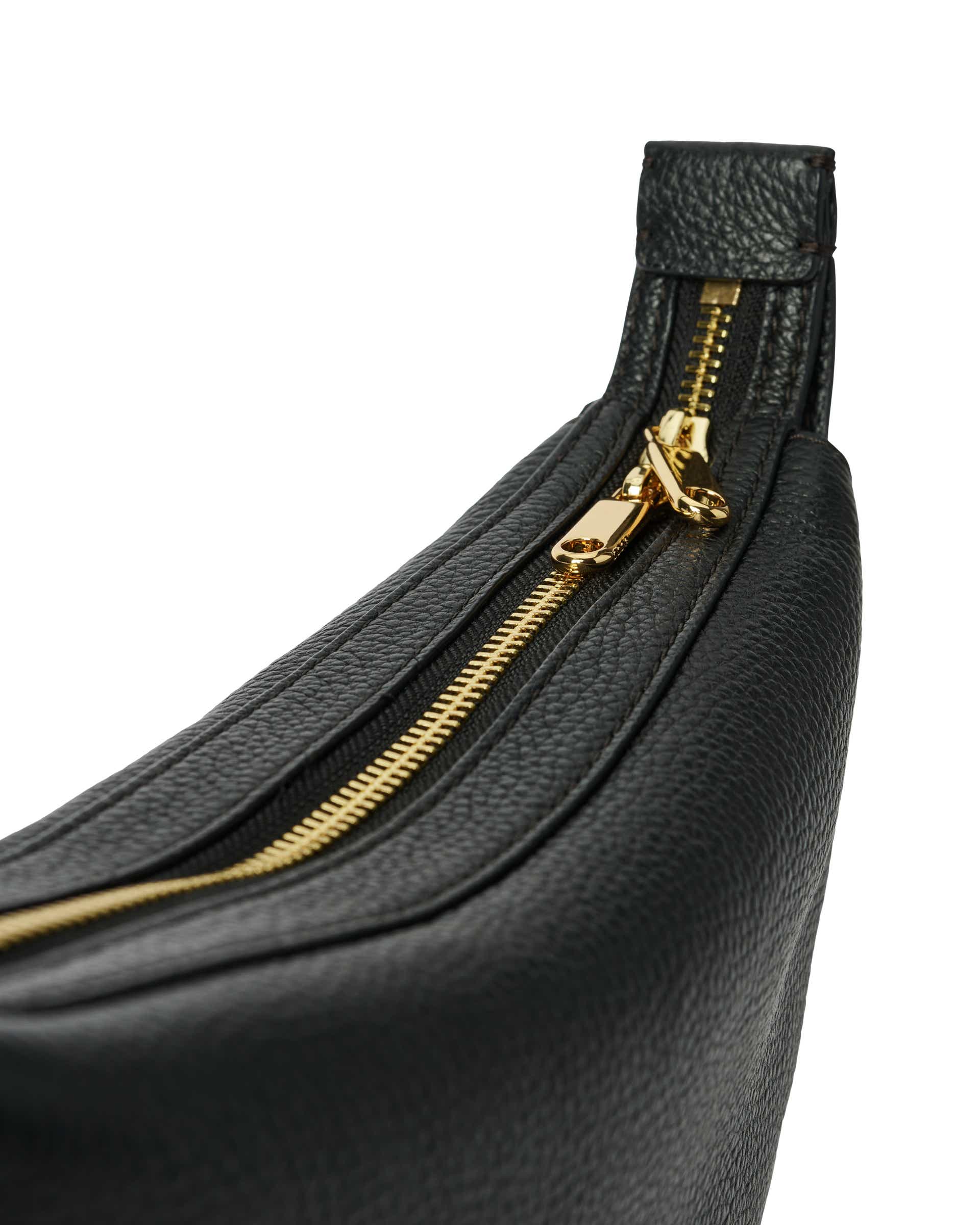 ECCO® Fortune Bag kožna torba na jedno rame - Crna - Detail-1