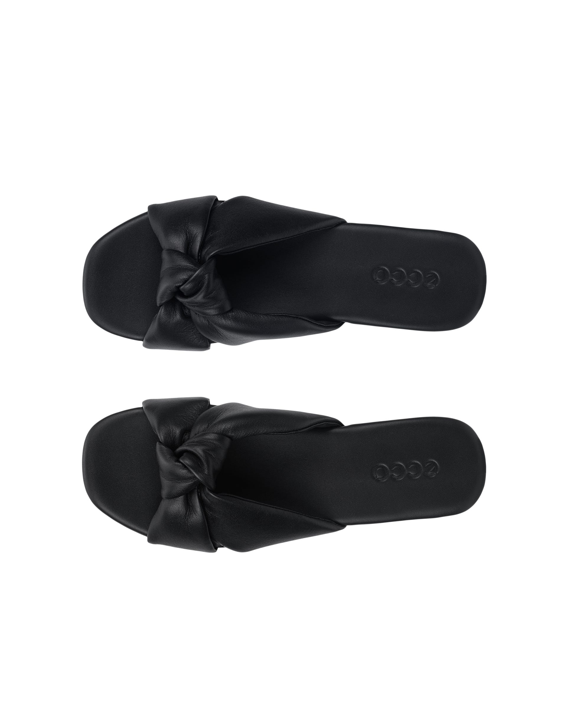 Dámské kožené pantofle ECCO® MARYLOU - Černá - Top left pair