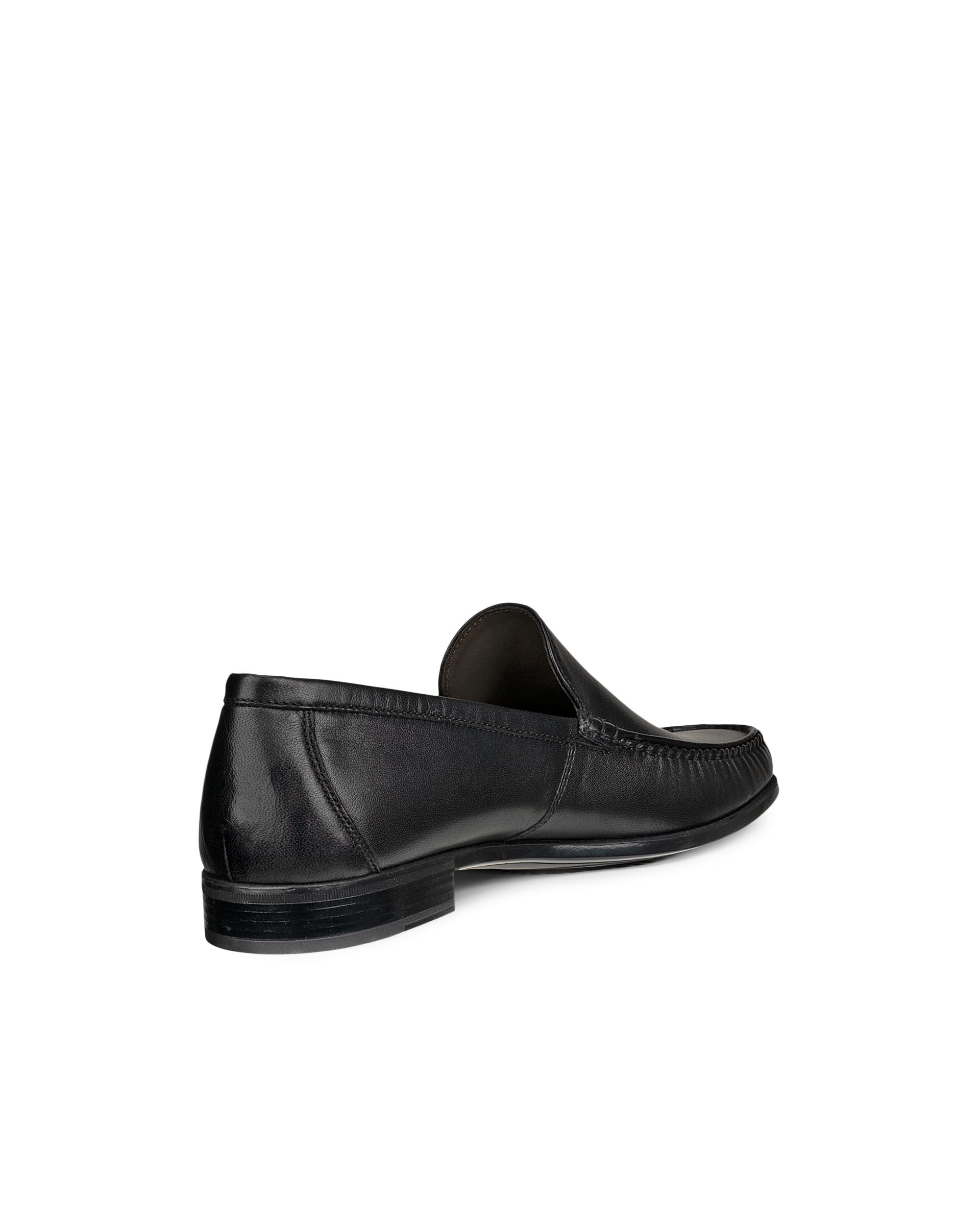 Men's ECCO® DRESS MOC Leather Loafer - Black - Outside