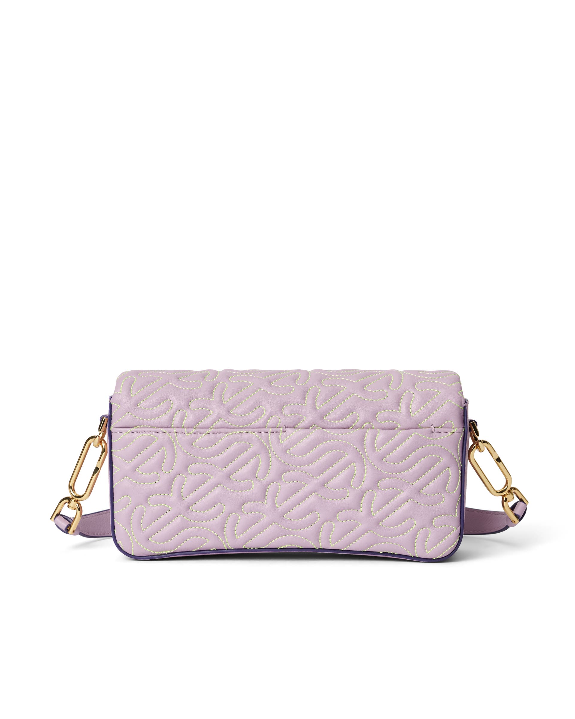 ECCO Pinch Small Quilted Wave レザーショルダーバッグ - パープル - Back